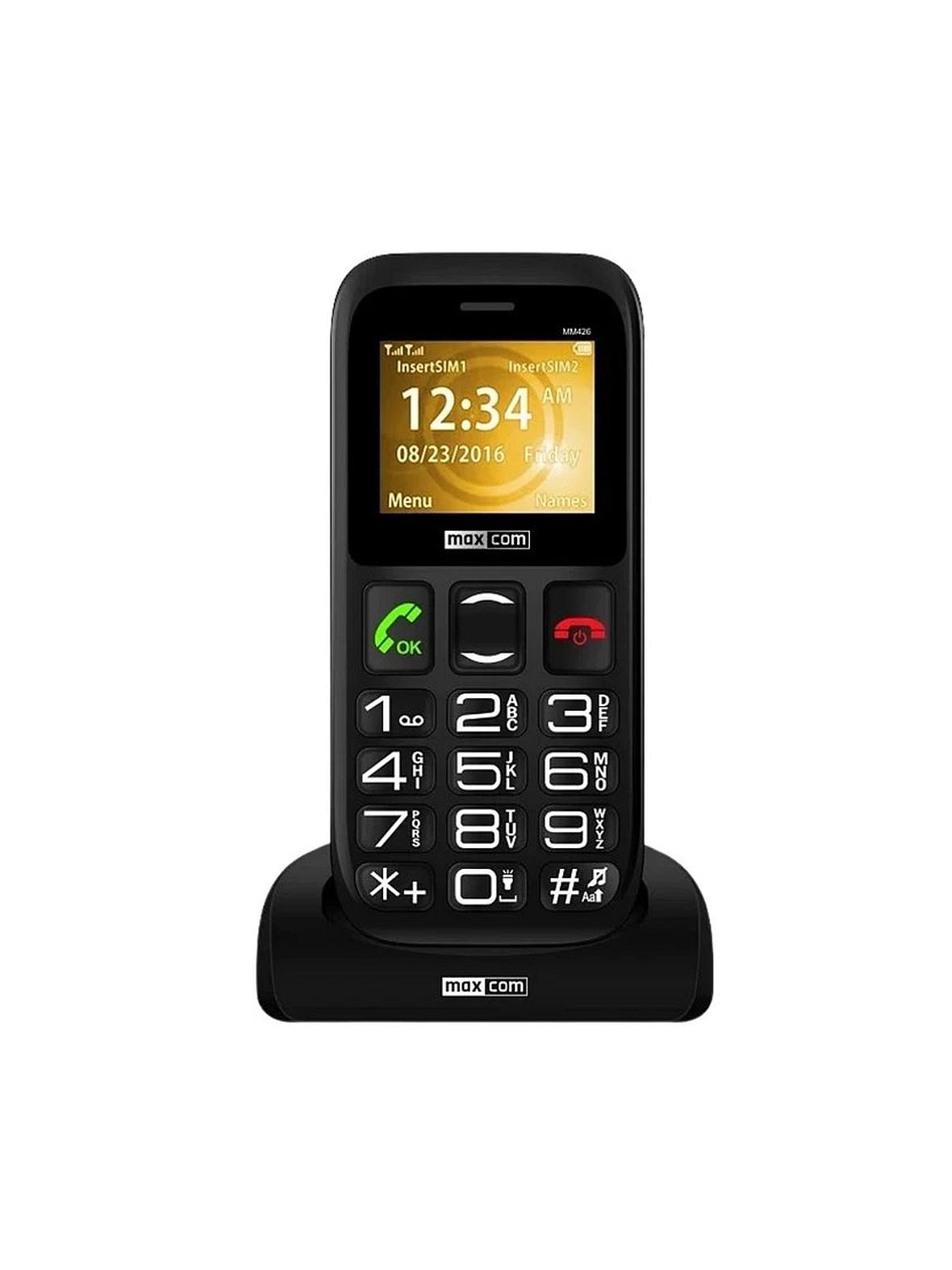 MAXCOM telefon dla seniora MM426 SE czarny