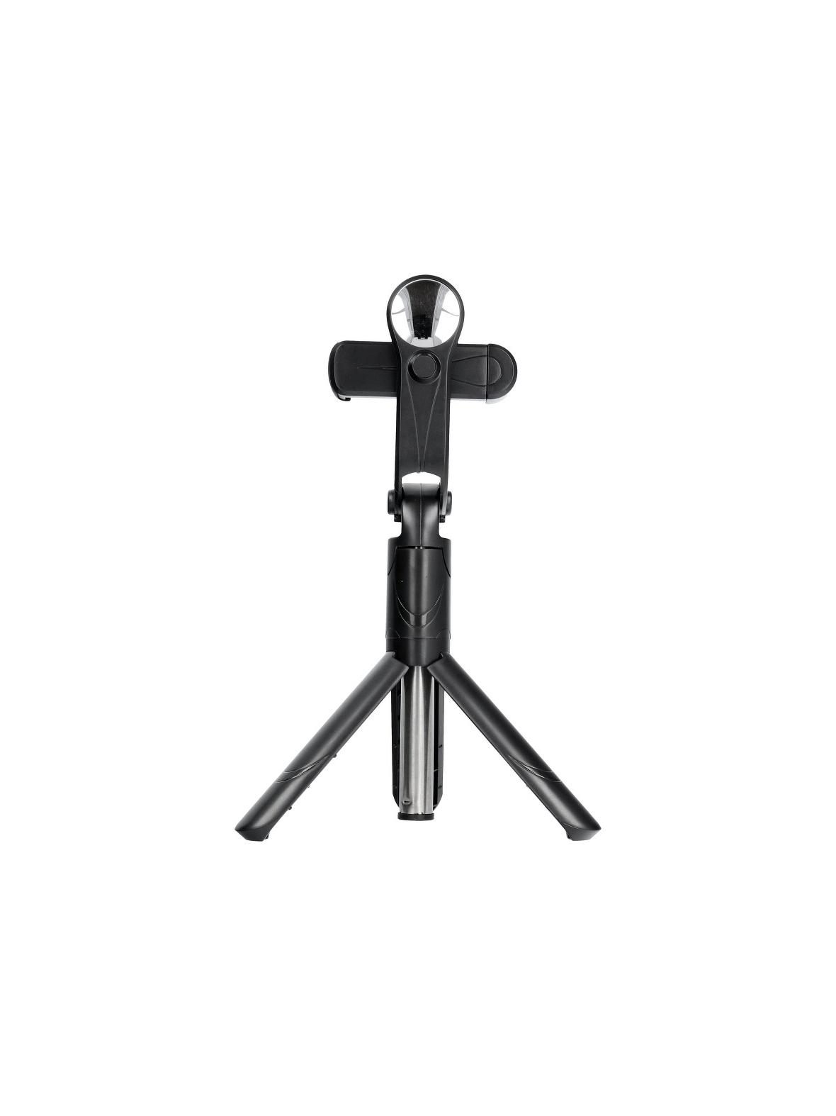 Uchwyt selfie z pilotem bezprzewodowym tripod z lusterkiem SSTR-11 czarny