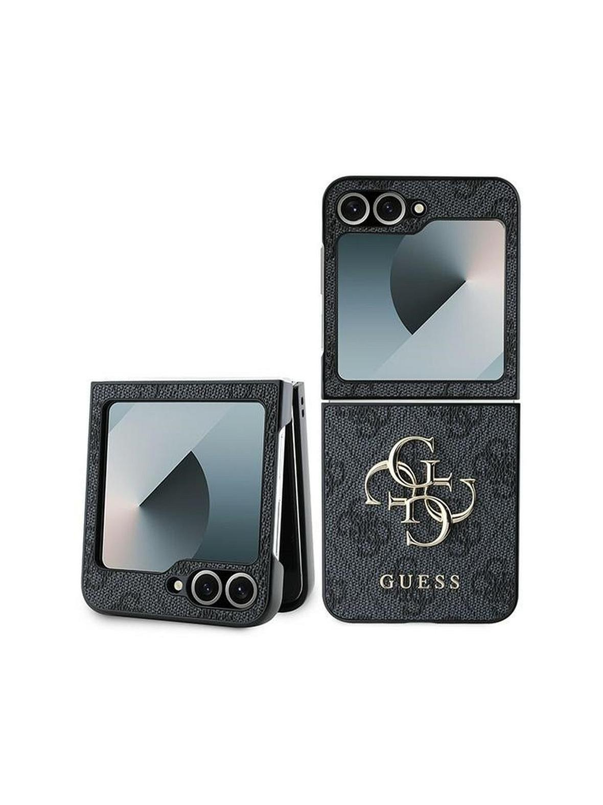 GUESS futerał do SAMSUNG Z Flip 6 GUHCZF64GMGGR (PU 4G Leather Metal Logo) czarny