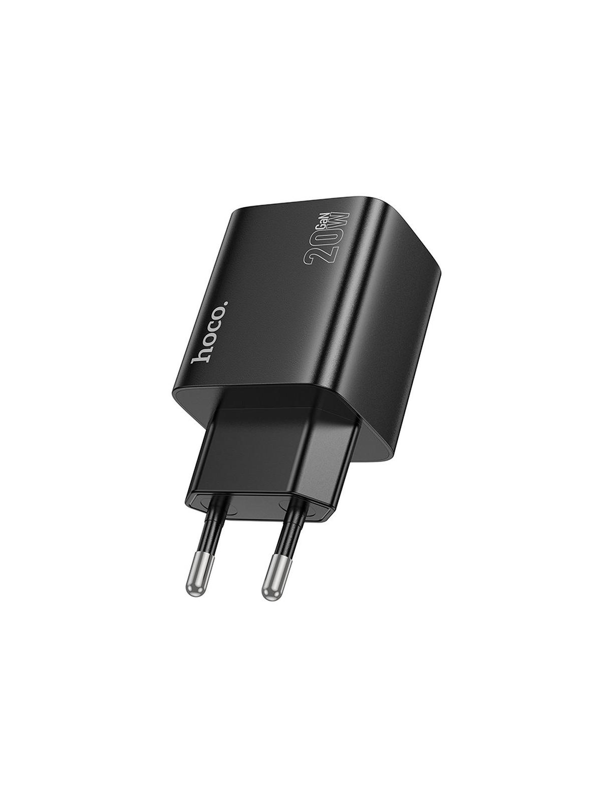Ładowarka sieciowa do telefonu Hoco 2 x USB C + 2 x USB A QC3.0 PD 3A 20W N55 czarna