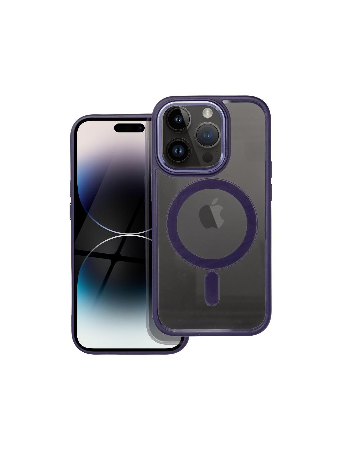 Futerał COLOR EDGE MAG COVER kompatybilny z MagSafe do IPHONE 14 Pro fioletowy