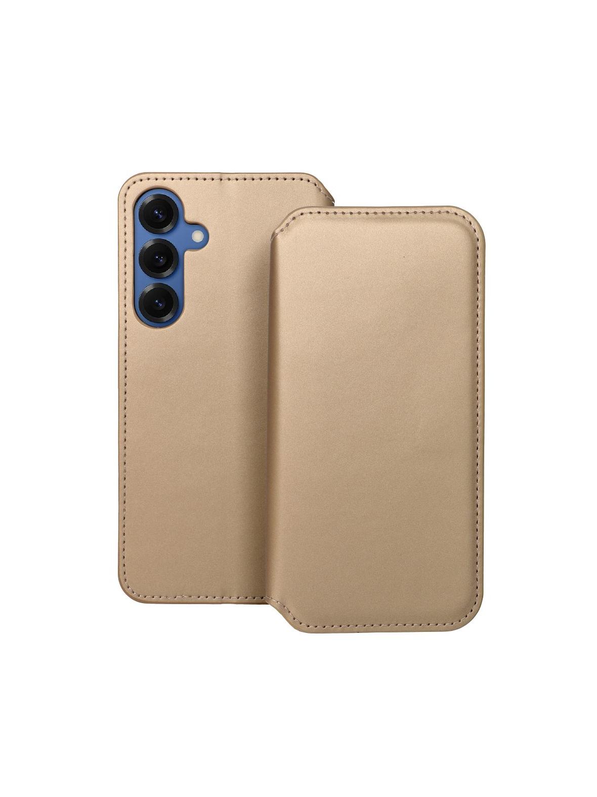 Kabura DUAL POCKET Book do SAMSUNG S25 złoty