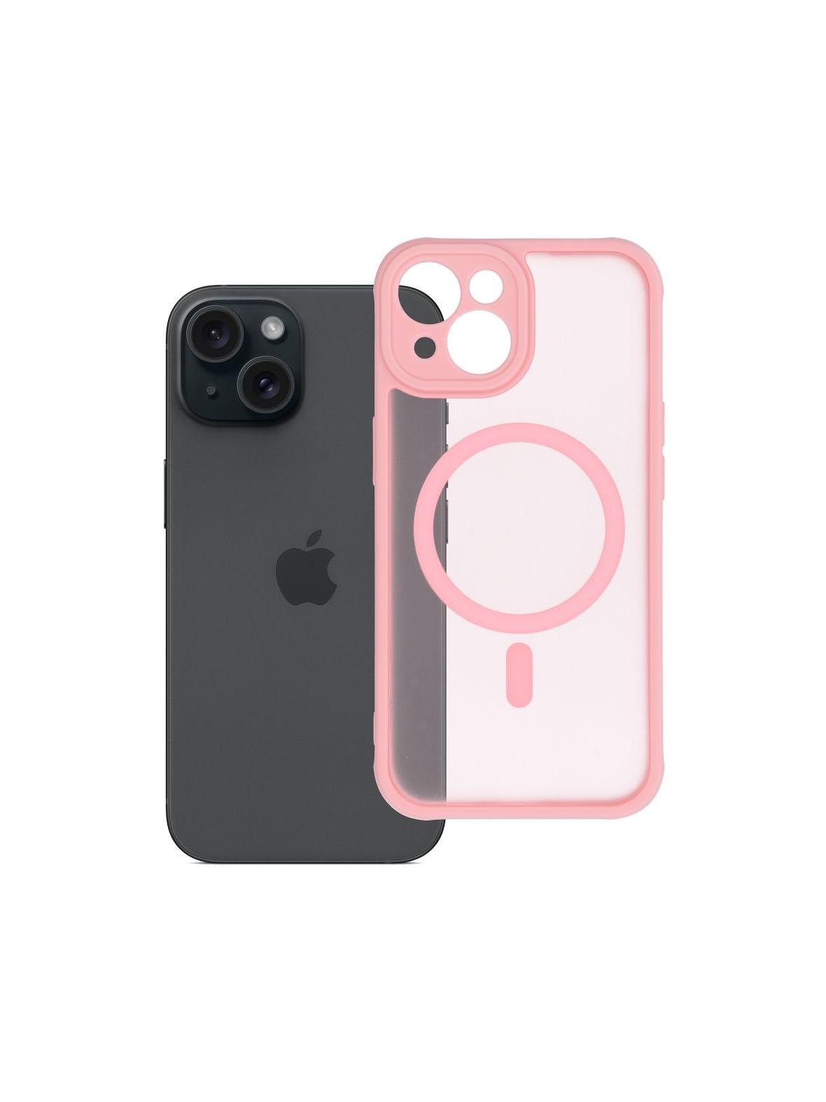 Futerał do iPhone 15 Full Matte Mag Cover zgodny z MagSafe jasnoróżowy