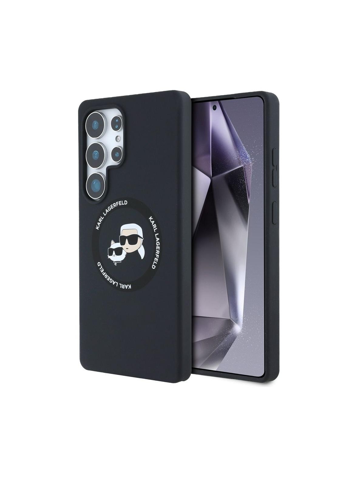 KARL LAGERFELD futerał do SAMSUNG S25 Ultra KLHMS25LSKCHTCK (Magnetic Silicone Double Heads) czarny