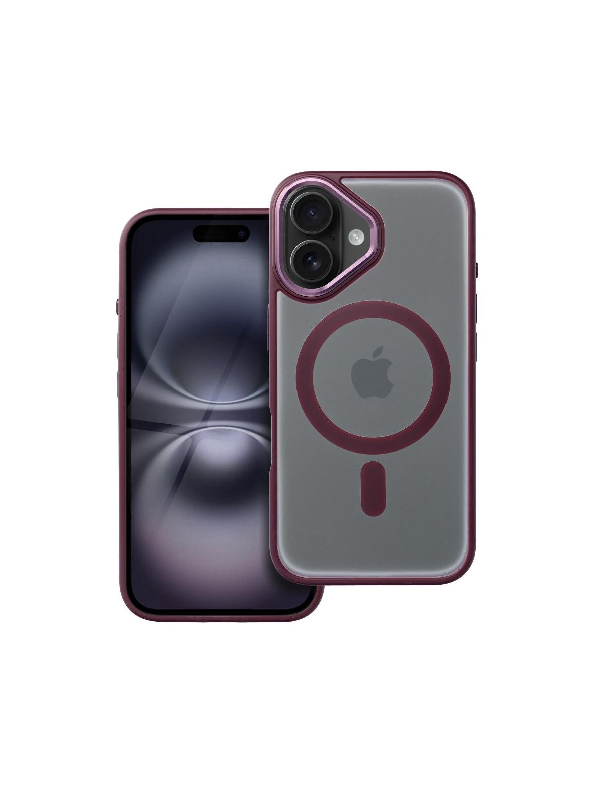 Futerał MATTE MAG COVER kompatybilny z MagSafe do IPHONE 16 czerwony