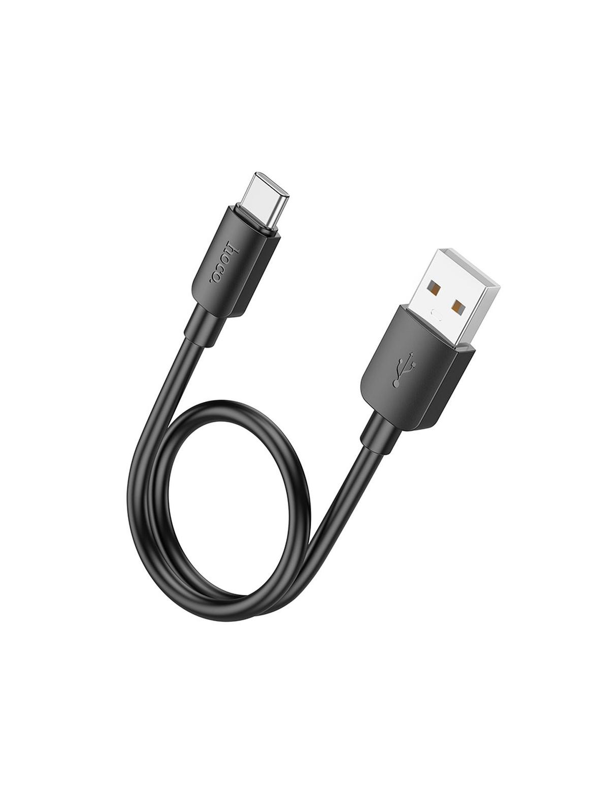 Kabel USB A do USB C Hoco PD 2,4A 27W 0,25 m X96 czarny