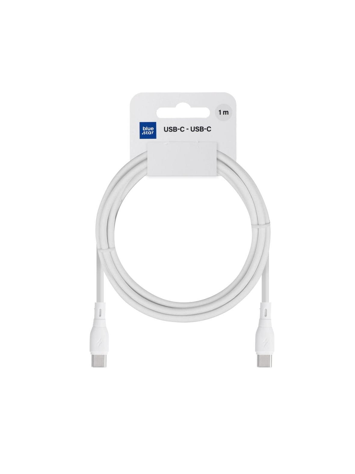 Kabel USB C do USB C Blue Star 3A 60W ECO 1 m PJ73-13-3 biały