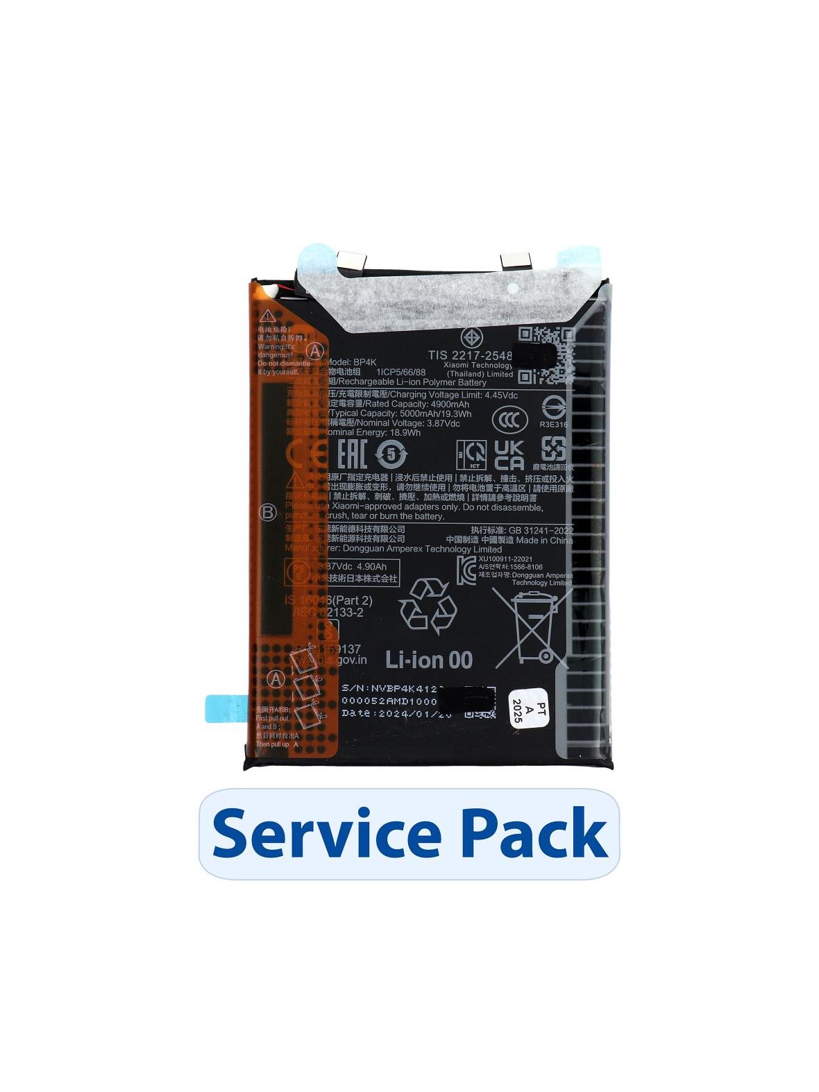 ServicePack Bateria BP4K do XIAOMI Xiaomi Poco X5 Pro / Redmi Note 12 Pro 5G