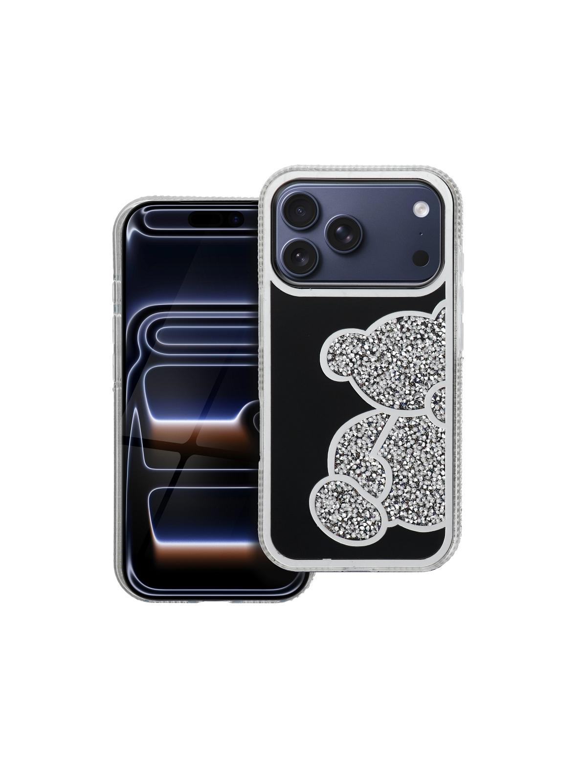 Futerał TEDDY BEAR do IPHONE 17 Pro srebrny