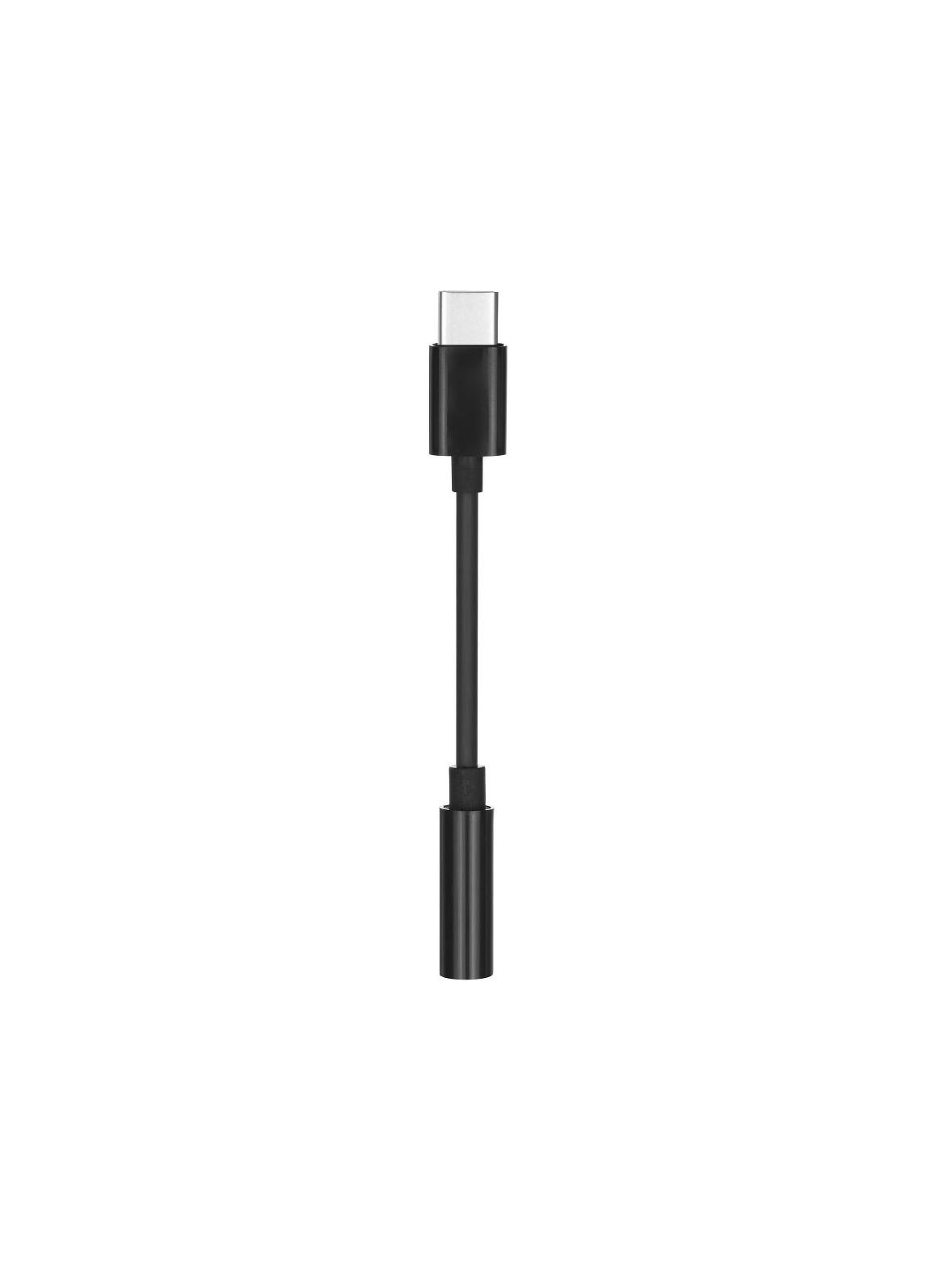 Adapter AUX Typ C (męski) do Jack 3,5 mm (żeński) czarny