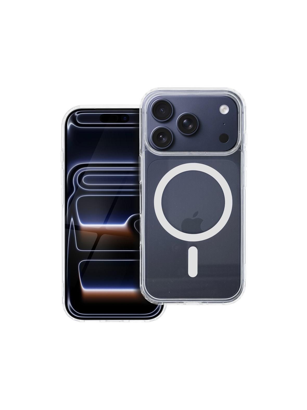 Drop Glue Colorful Ring Mag Cover kompatybilny z MagSafe pasuje do IPHONE 17 Pro (full ring) biały