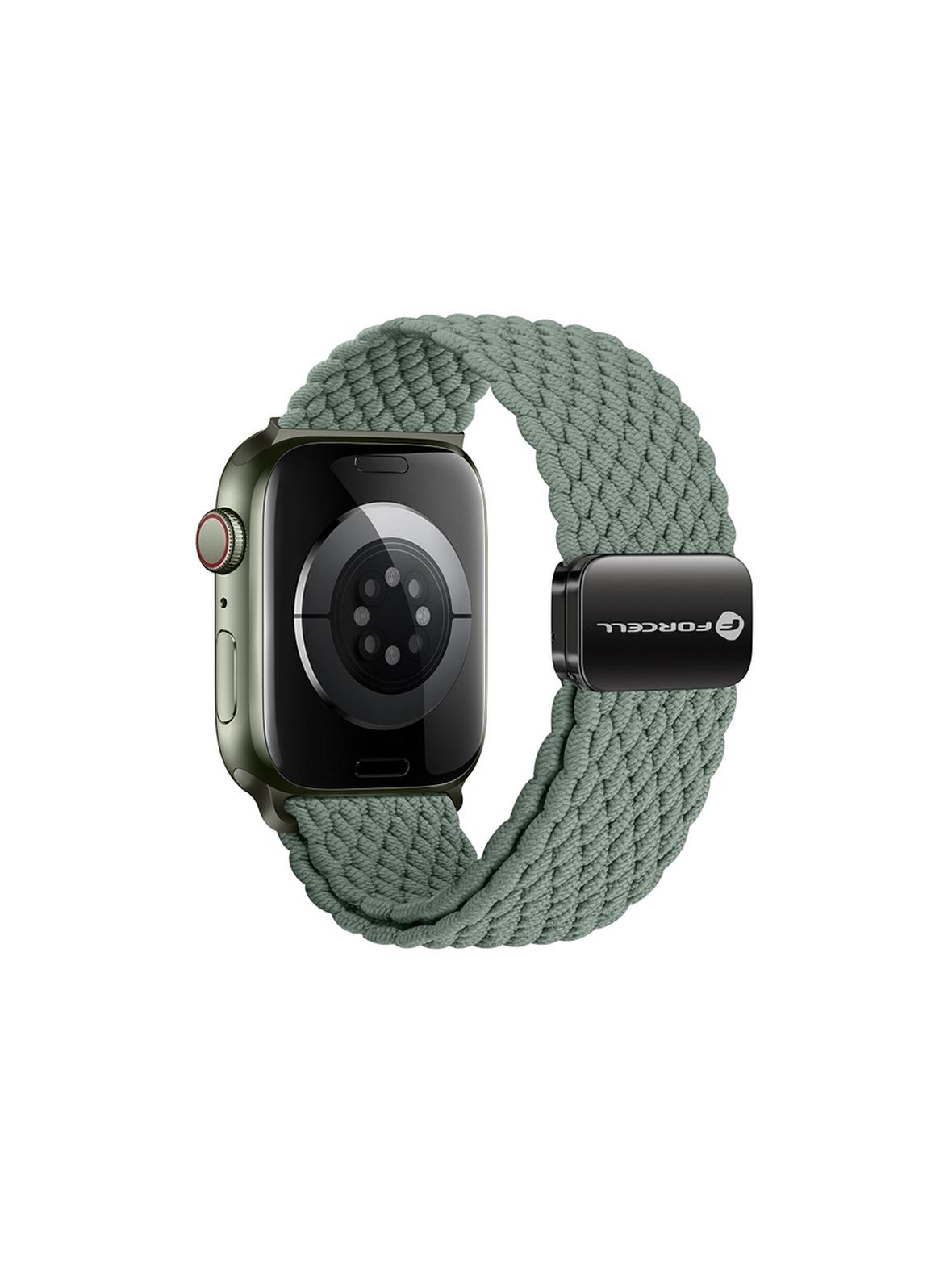 Pasek do Apple Watch Forcell F-Design FA02 magnetyczny nylon 38 / 40 / 41 mm oliwkowy