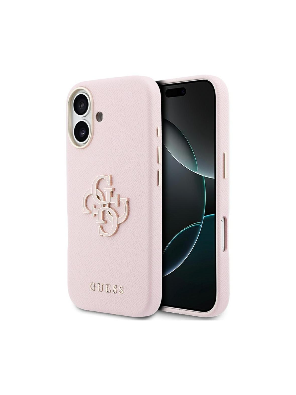 GUESS futerał do IPHONE 17 GUHCP17S5PS4RGGP (PU FW Resin Logo) różowy