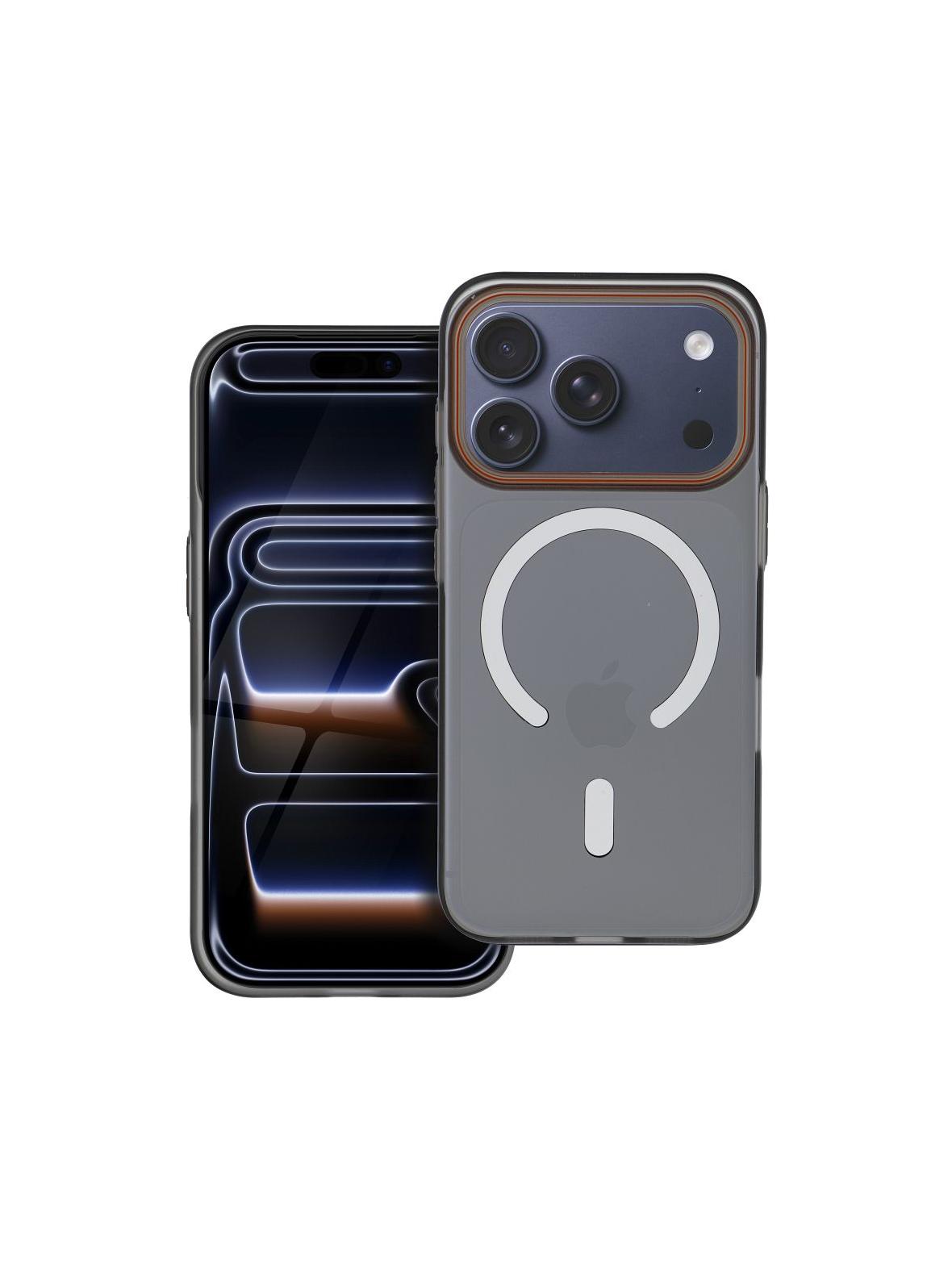 Futerał GO ORANGE kompatybilny z MagSafe do IPHONE 17 Pro Max czarny