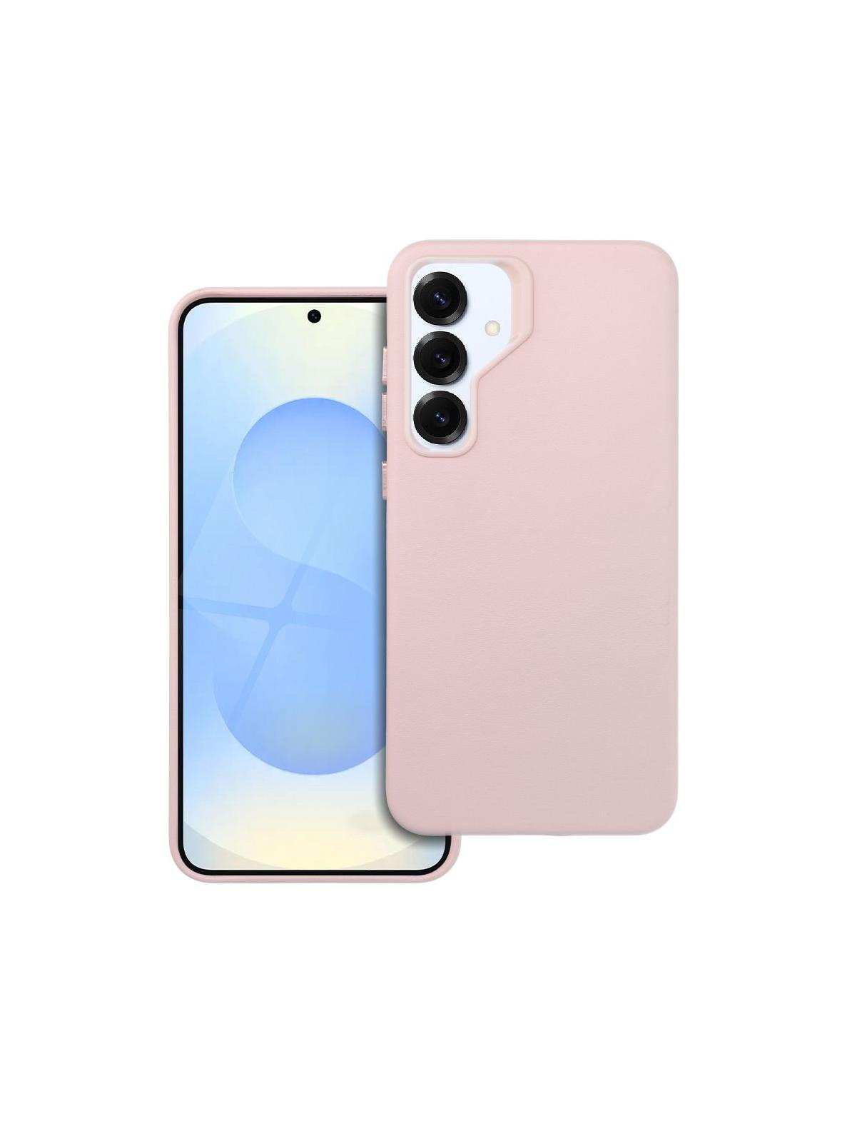 Futerał LEATHER MAG COVER kompatybilny z MagSafe do SAMSUNG S25 PLUS różowy