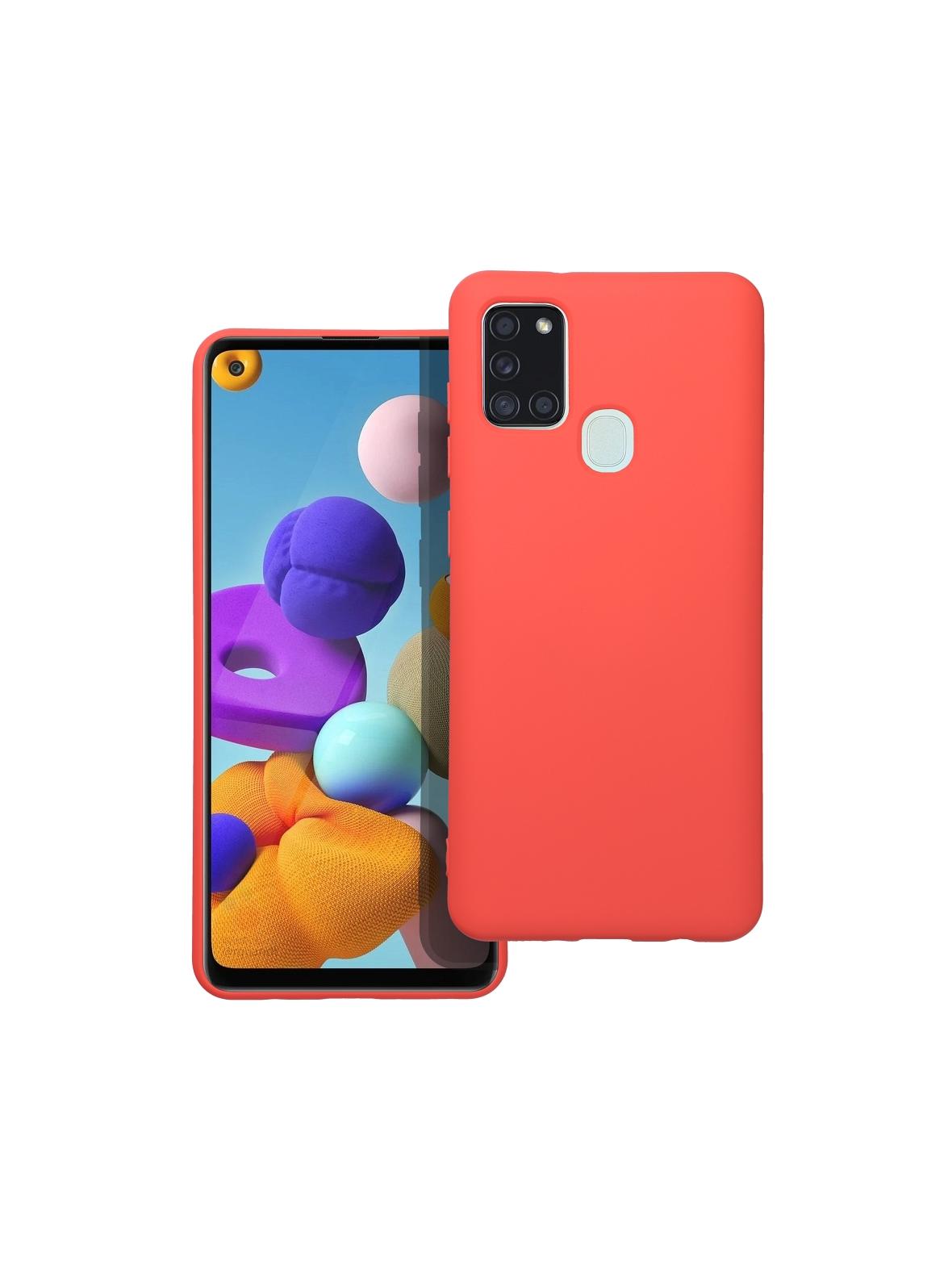 Futerał SILICONE do SAMSUNG A21S brzoskwiniowy