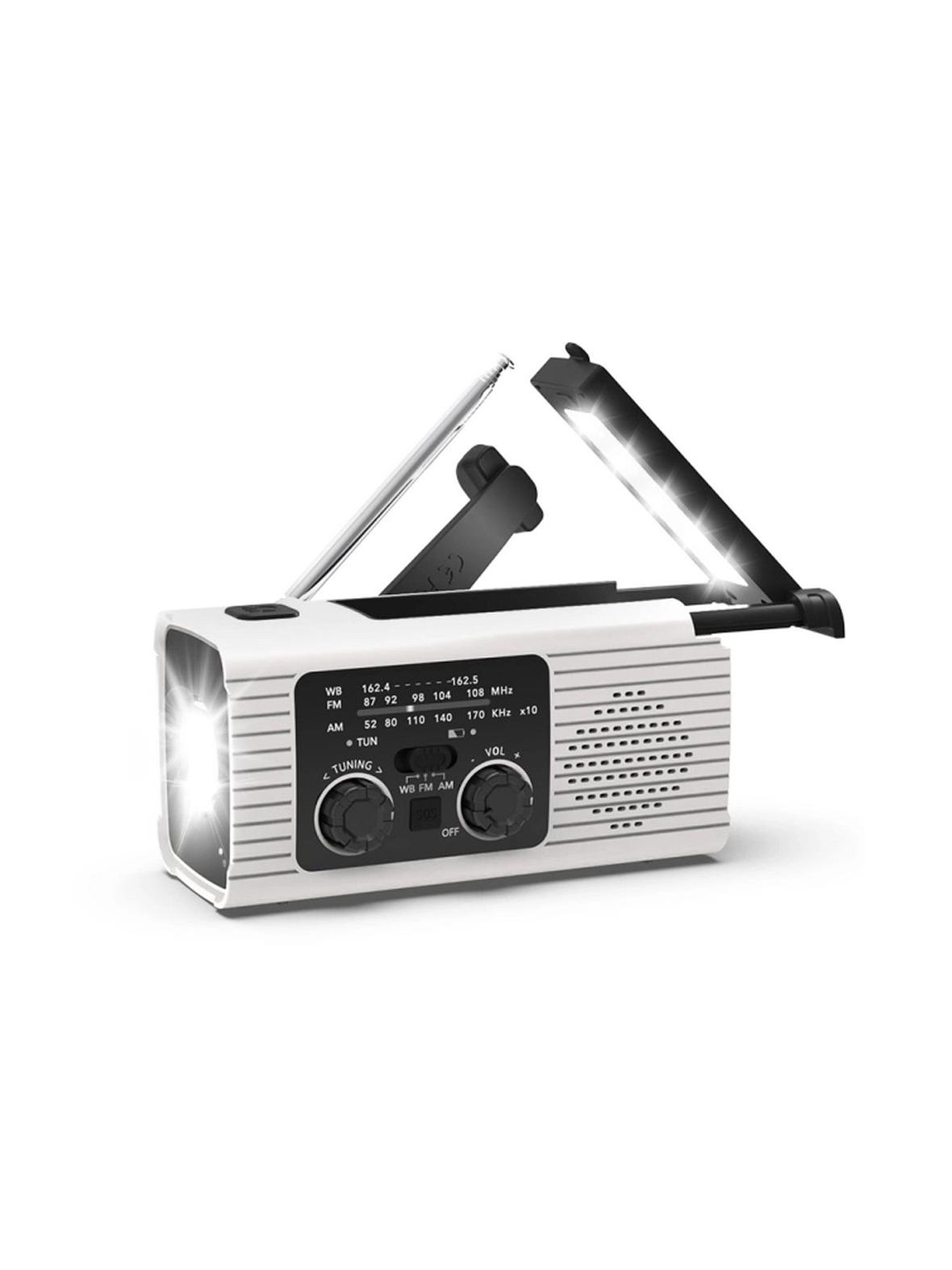 PRISTAR radio FM z latarką 4000 mAh YX318 białe