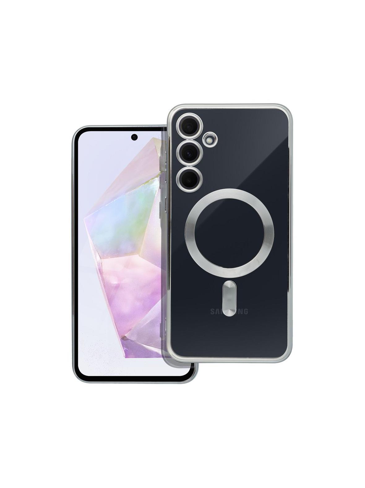 Futerał ELECTRO MAG COVER kompatybilny z MagSafe do SAMSUNG A35 srebrny