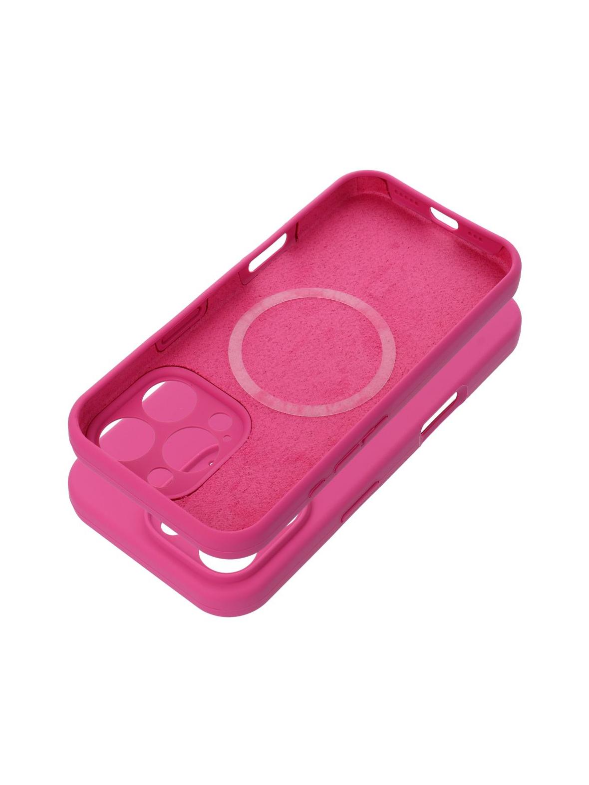 Futerał SILICONE 2mm do IPHONE 16 kompatybilny z MagSafe róż