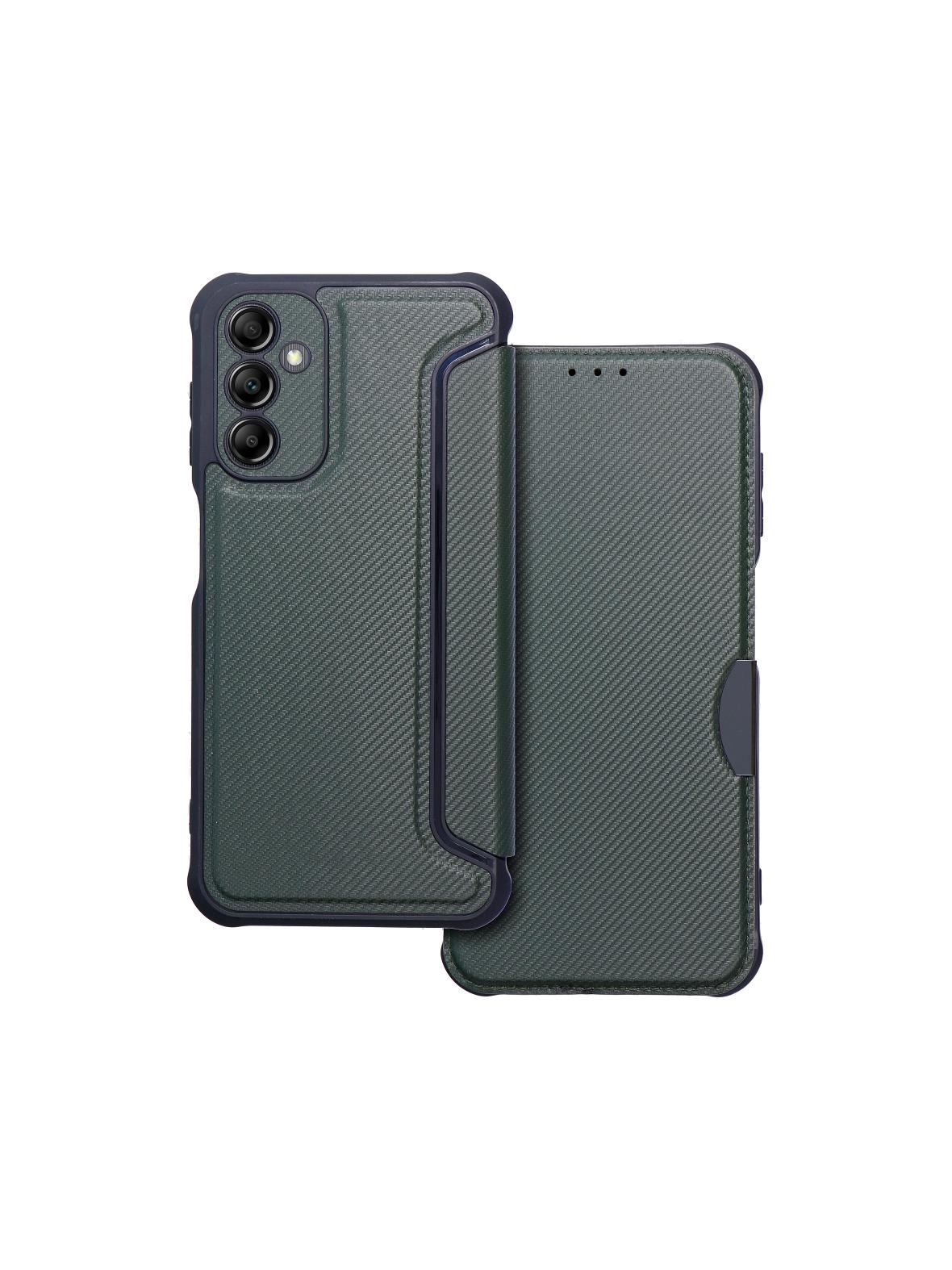 Kabura RAZOR Book do SAMSUNG A14 4G / A14 5G  ciemnozielony