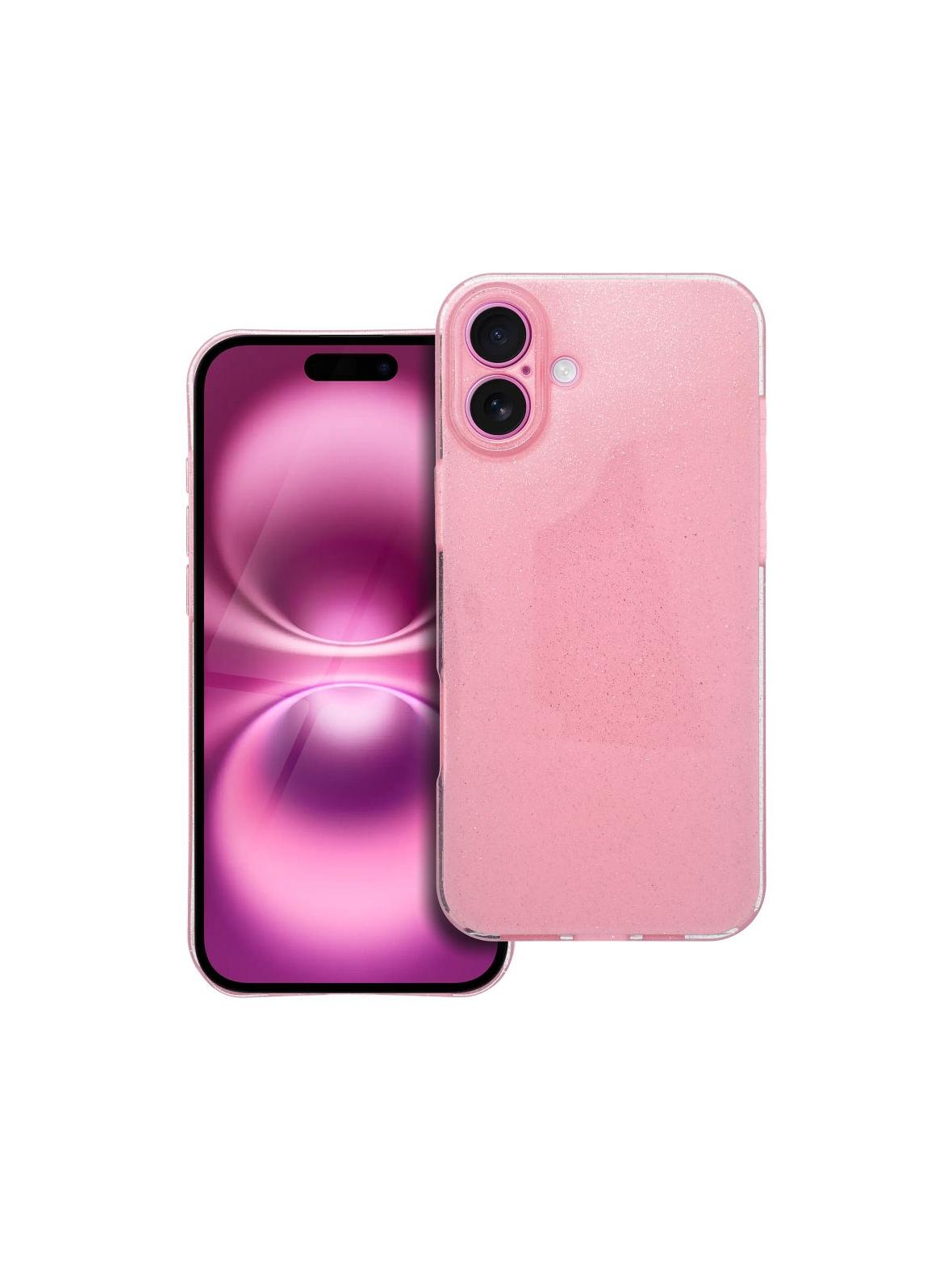 Futerał CLEAR CASE 2 mm BLINK do IPHONE 16 Plus różowy