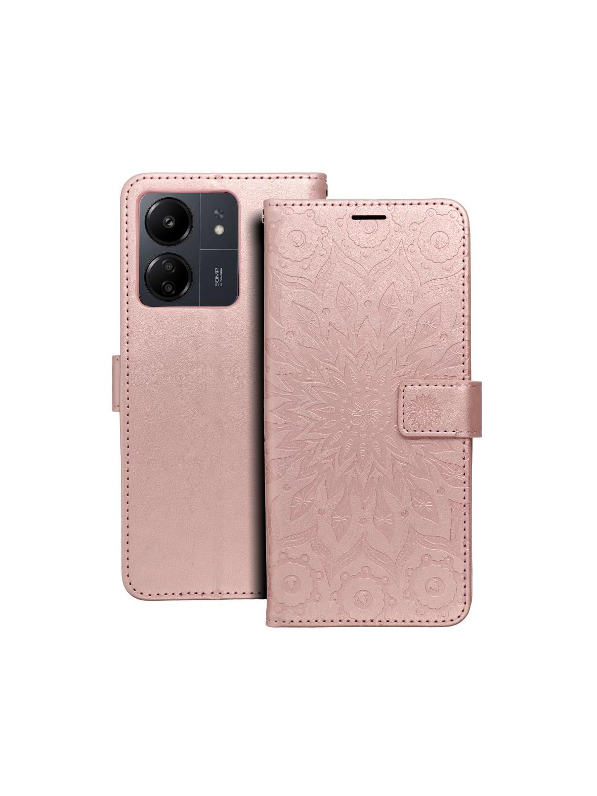 Kabura MEZZO Book do XIAOMI Redmi 13C / POCO C65 mandala złoty róż