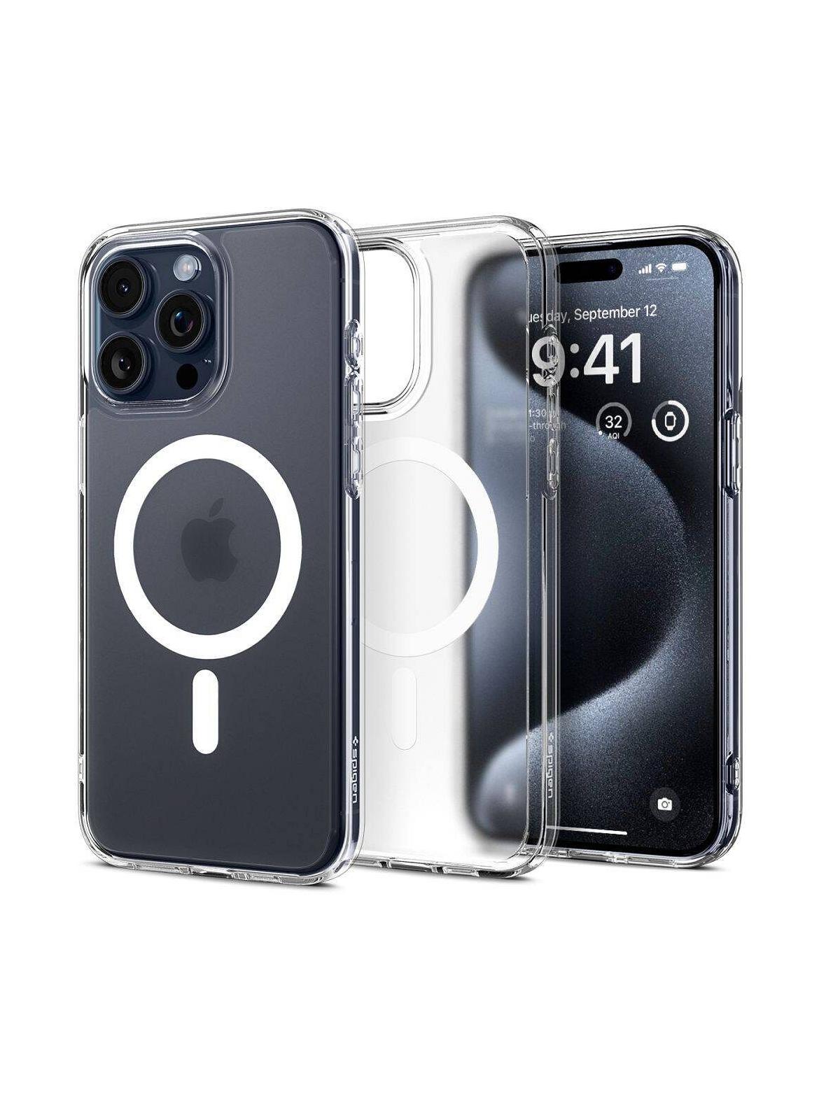 SPIGEN futerał ULTRA HYBRID MAG kompatybilny z MagSafe do IPHONE 16 Pro frost clear