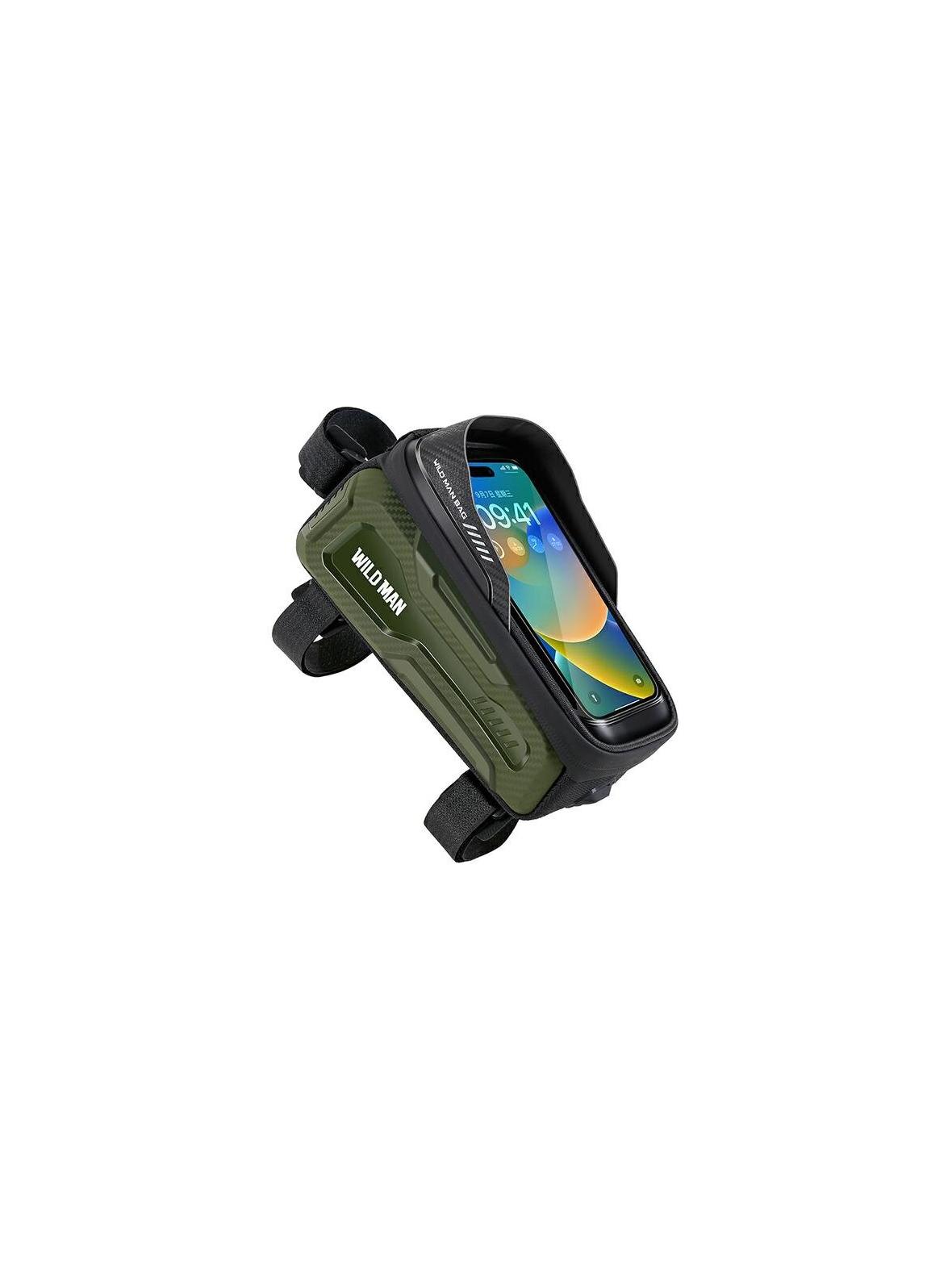 WILDMAN sakwa rowerowa na ramę na zamek 1L (4" - 7") M20 zielona