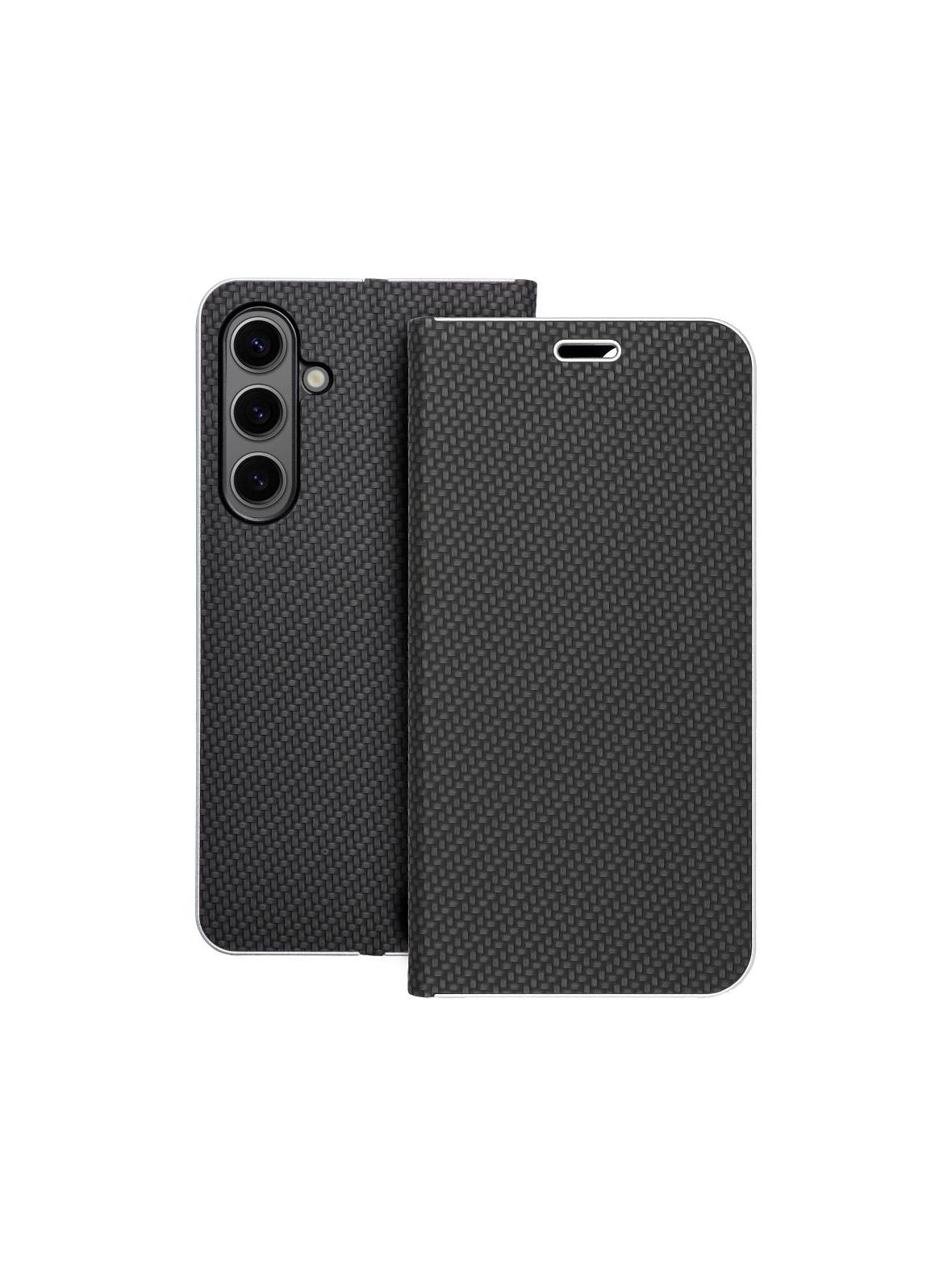 Kabura LUNA Book Carbon do SAMSUNG S24 Plus czarny