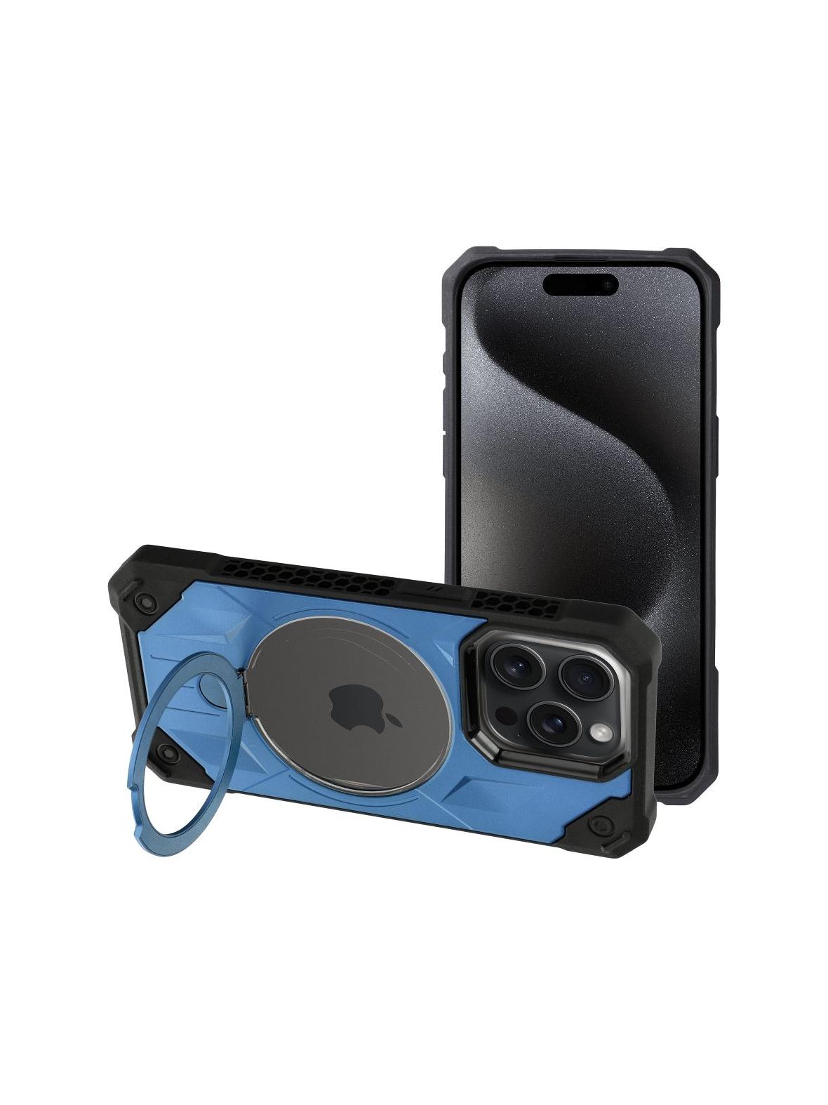 Futerał ARMOR MAG COVER kompatybilny z MagSafe do IPHONE 15 Pro Max niebieski