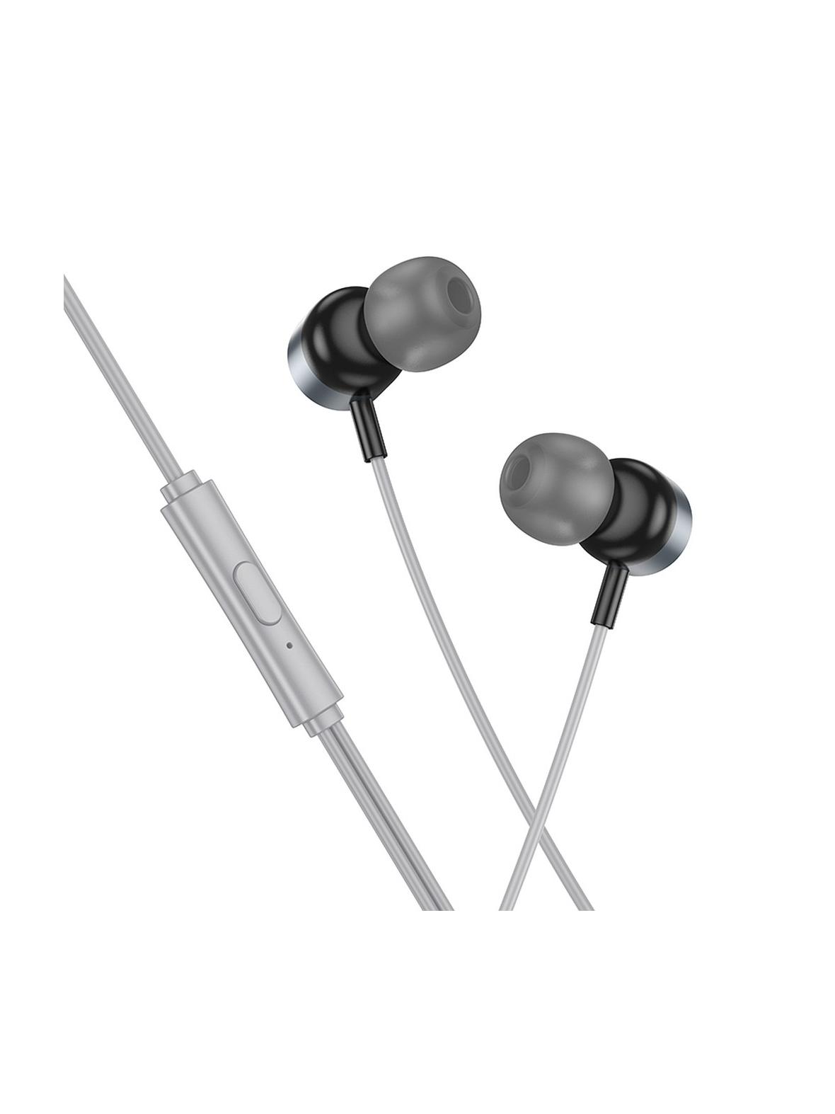 EOL Słuchawki przewodowe douszne USB C Hoco M122 szare