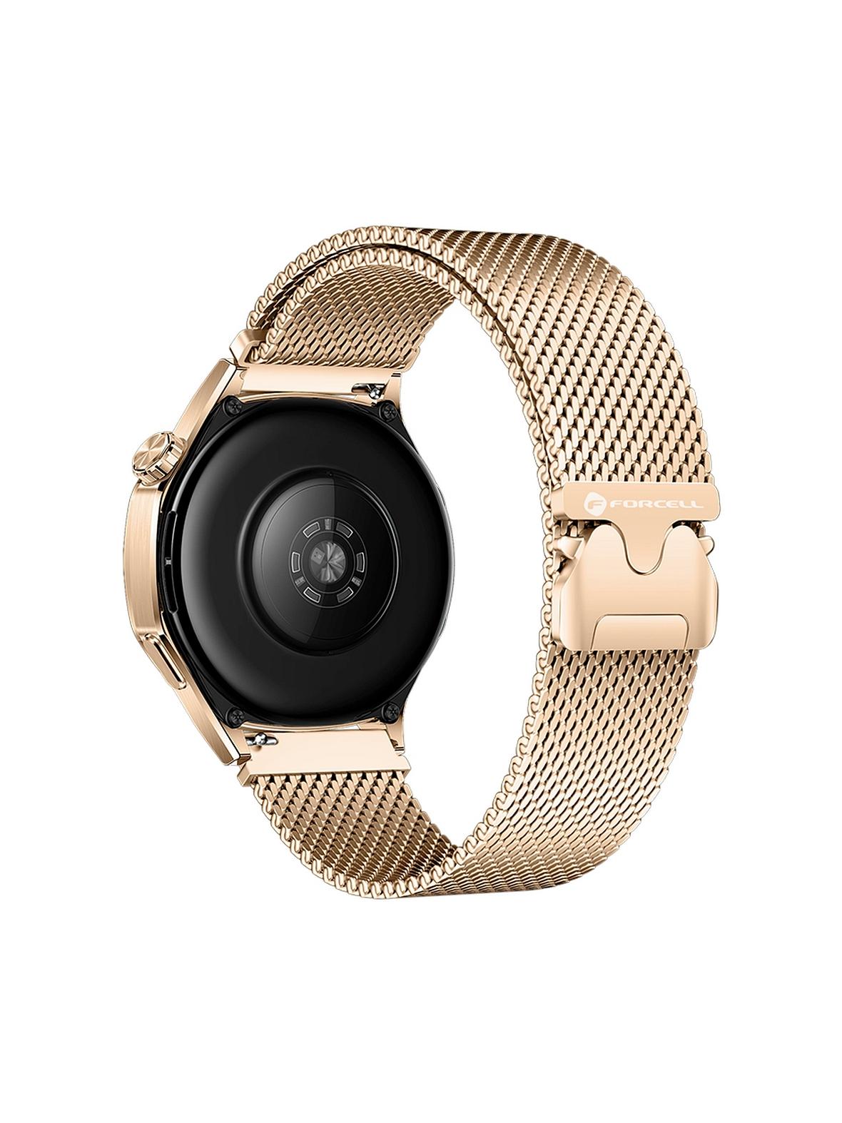 Pasek do Samsung Galaxy Watch Forcell F-Design FS10 magnetyczny stal 22 mm złoty
