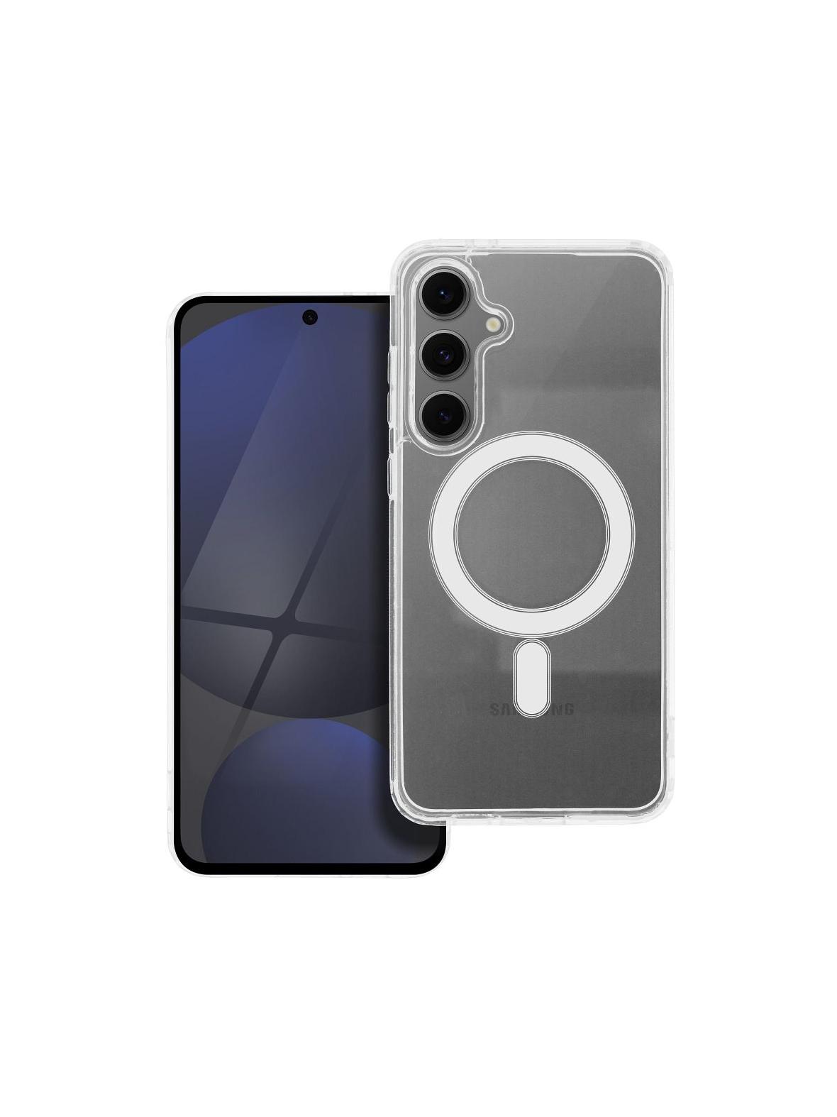 Futerał CLEAR MAG COVER (MID) kompatybilny z MagSafe do SAMSUNG S24 FE transparentny