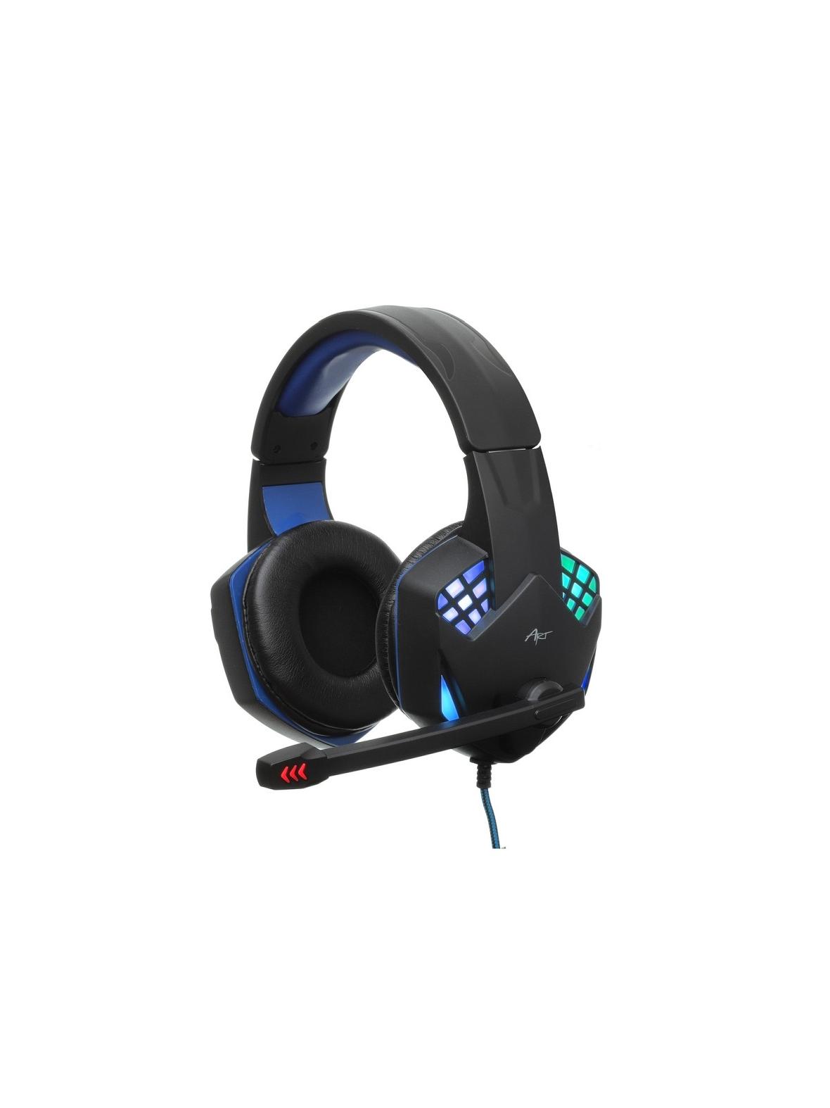 ART słuchawki przewodowe nagłowne gamingowe Jack 3,5 mm / USB A z mikrofonem G11 czarne