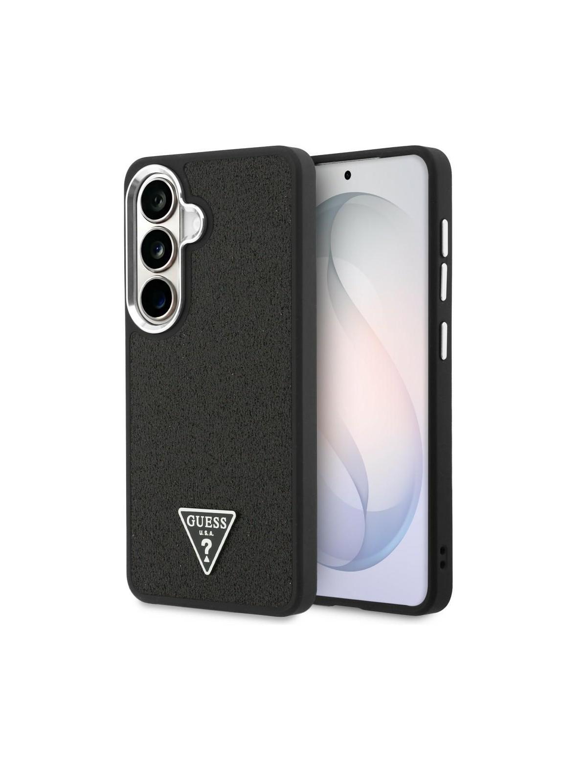 GUESS futerał do SAMSUNG S26 GUHMS26SPFGTSCMK (Fixed Glitter Triangle MagSafe) czarny