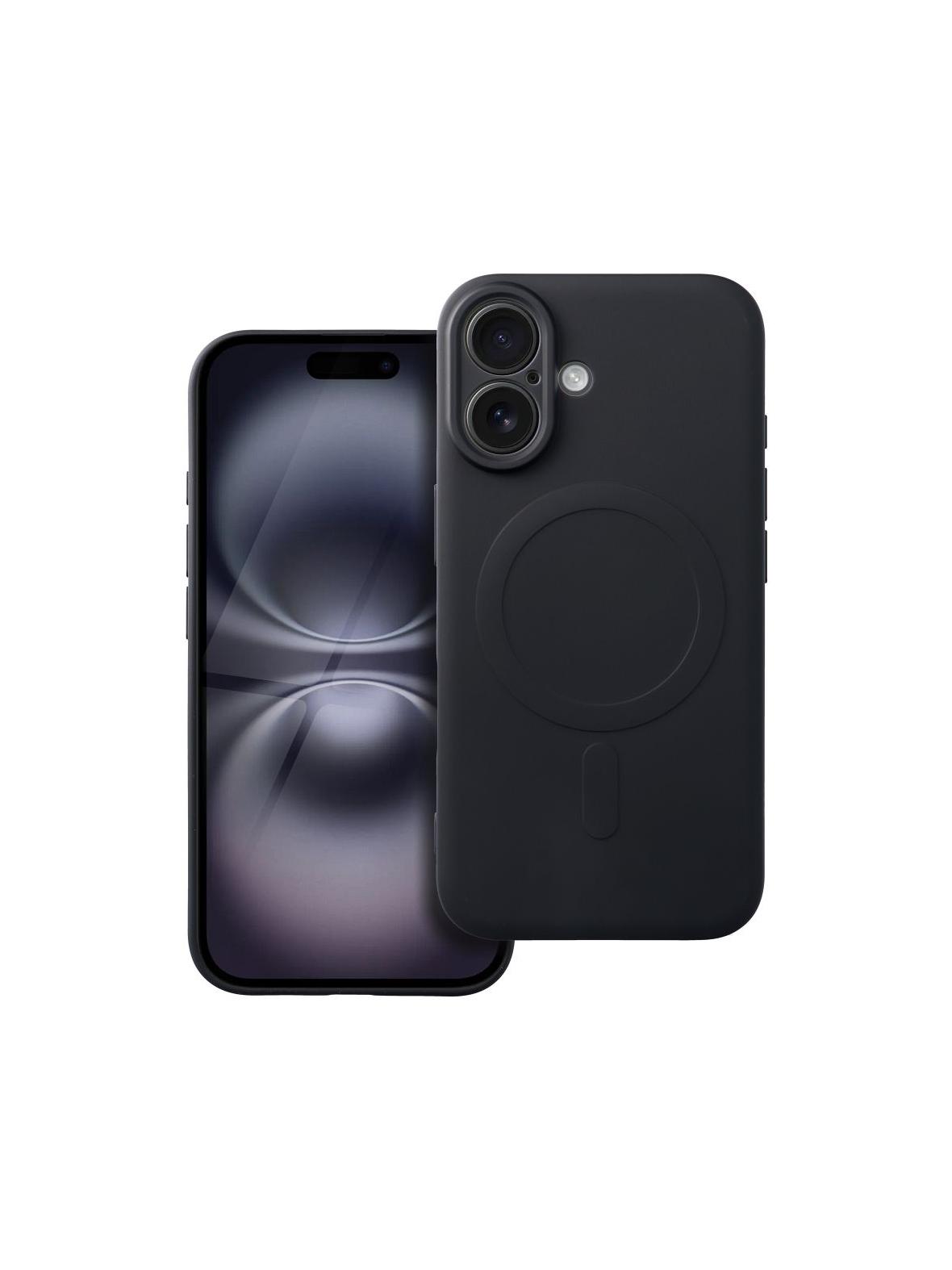 Futerał SILICONE MAG COVER kompatybilny z MagSafe do IPHONE 16 czarny