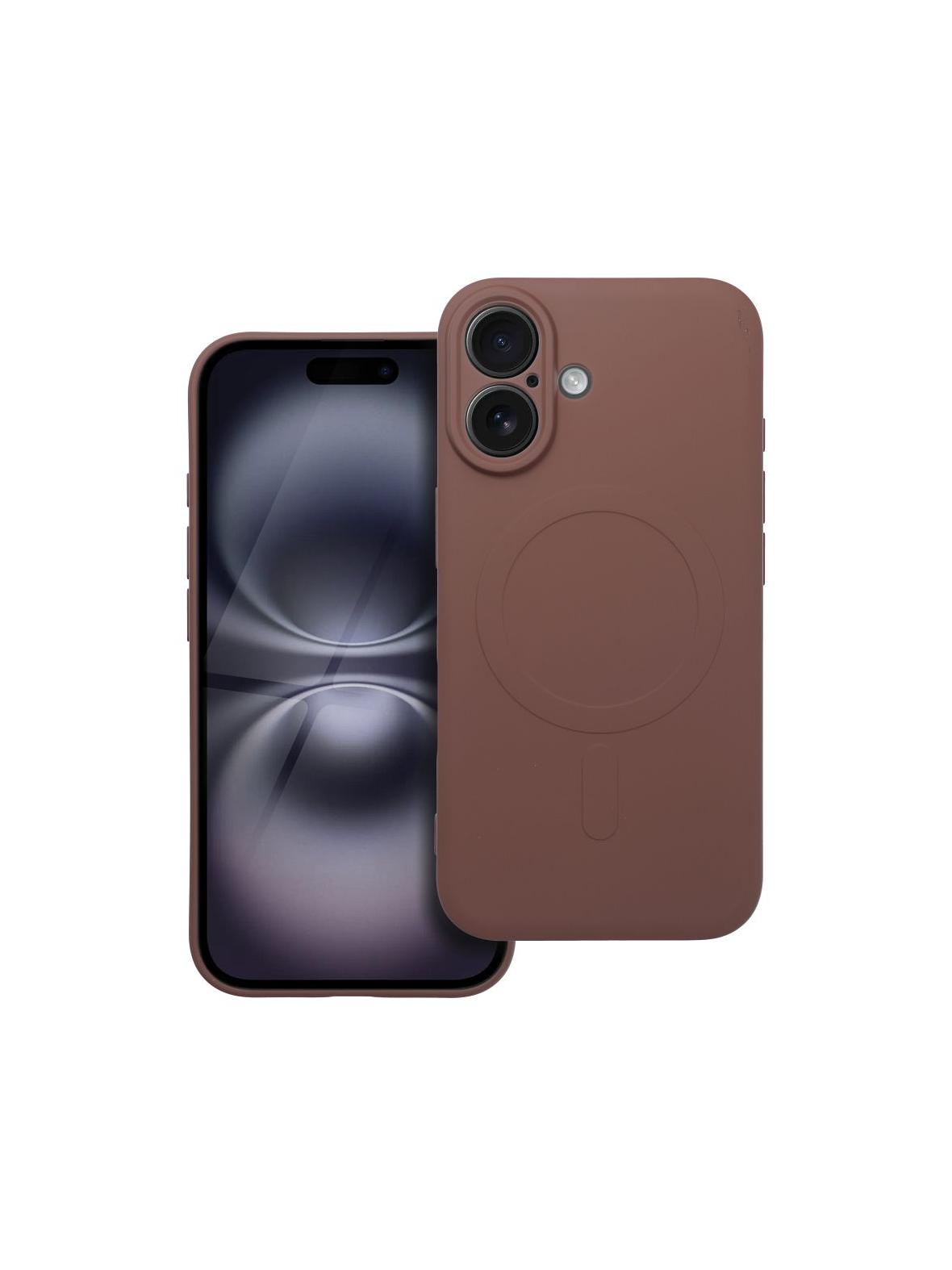 Futerał SILICONE MAG COVER kompatybilny z MagSafe do IPHONE 17 Air brązowy