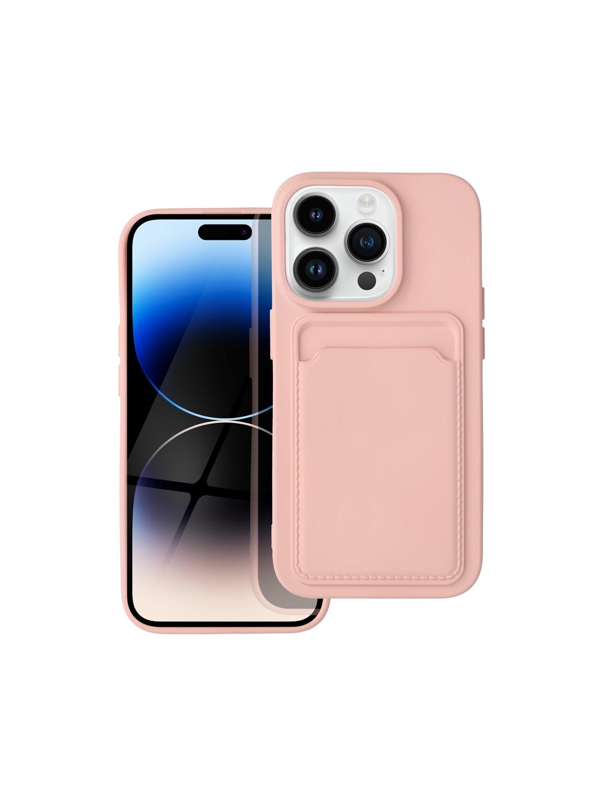 Futerał CARD CASE do IPHONE 14 Pro różowy