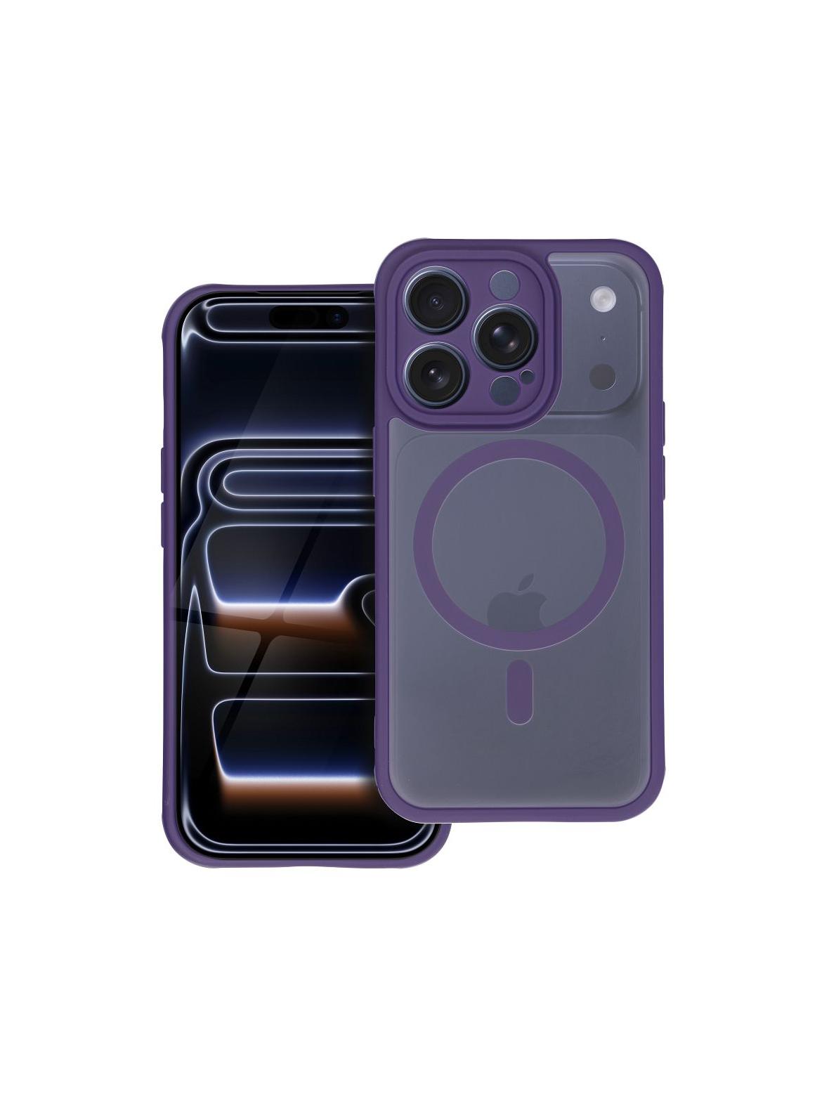 Futerał FULL MATTE MAG COVER kompatybilny z MagSafe do IPHONE 14 Pro fioletowy