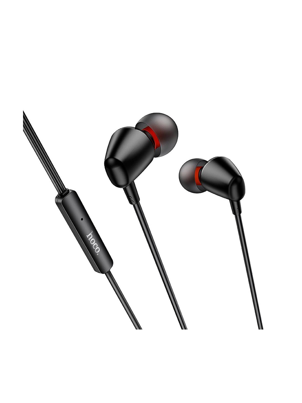Słuchawki przewodowe douszne Jack 3,5 mm Hoco M107 czarne (SC)