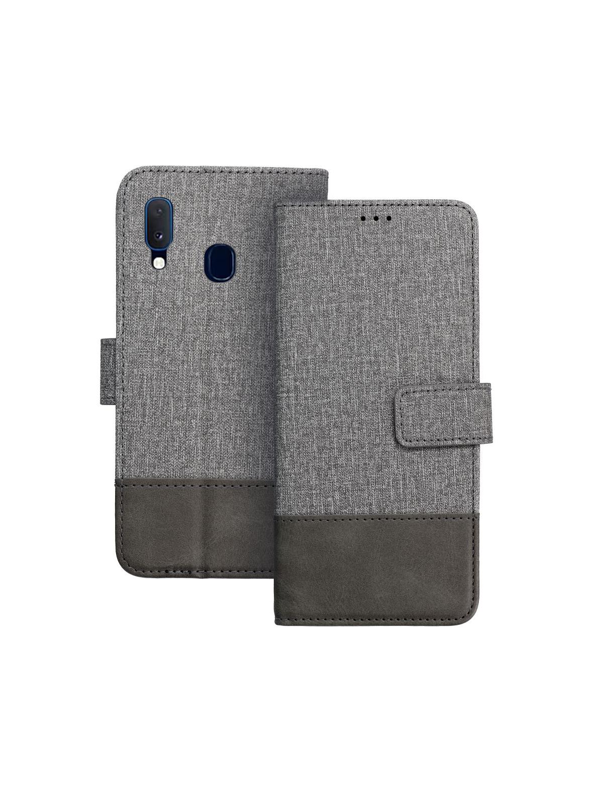 Kabura GOMMA Book do SAMSUNG A20e szary