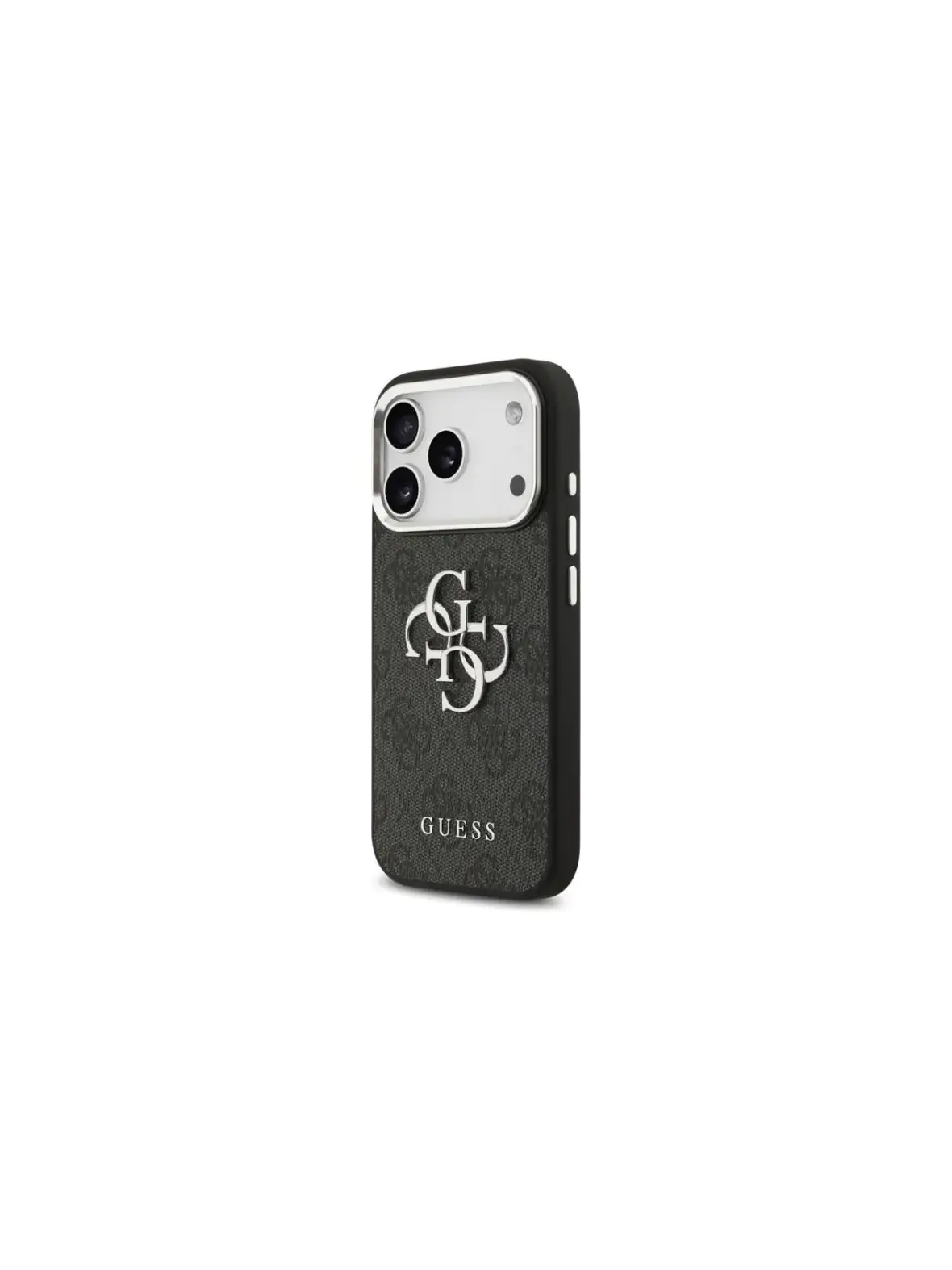 GUESS futerał do IPHONE 17 GUHCP17SP4G4SMCK (4G PU Leather Case with Big 4G and Classic Logo and Silver Metal Camera Frame) czarny