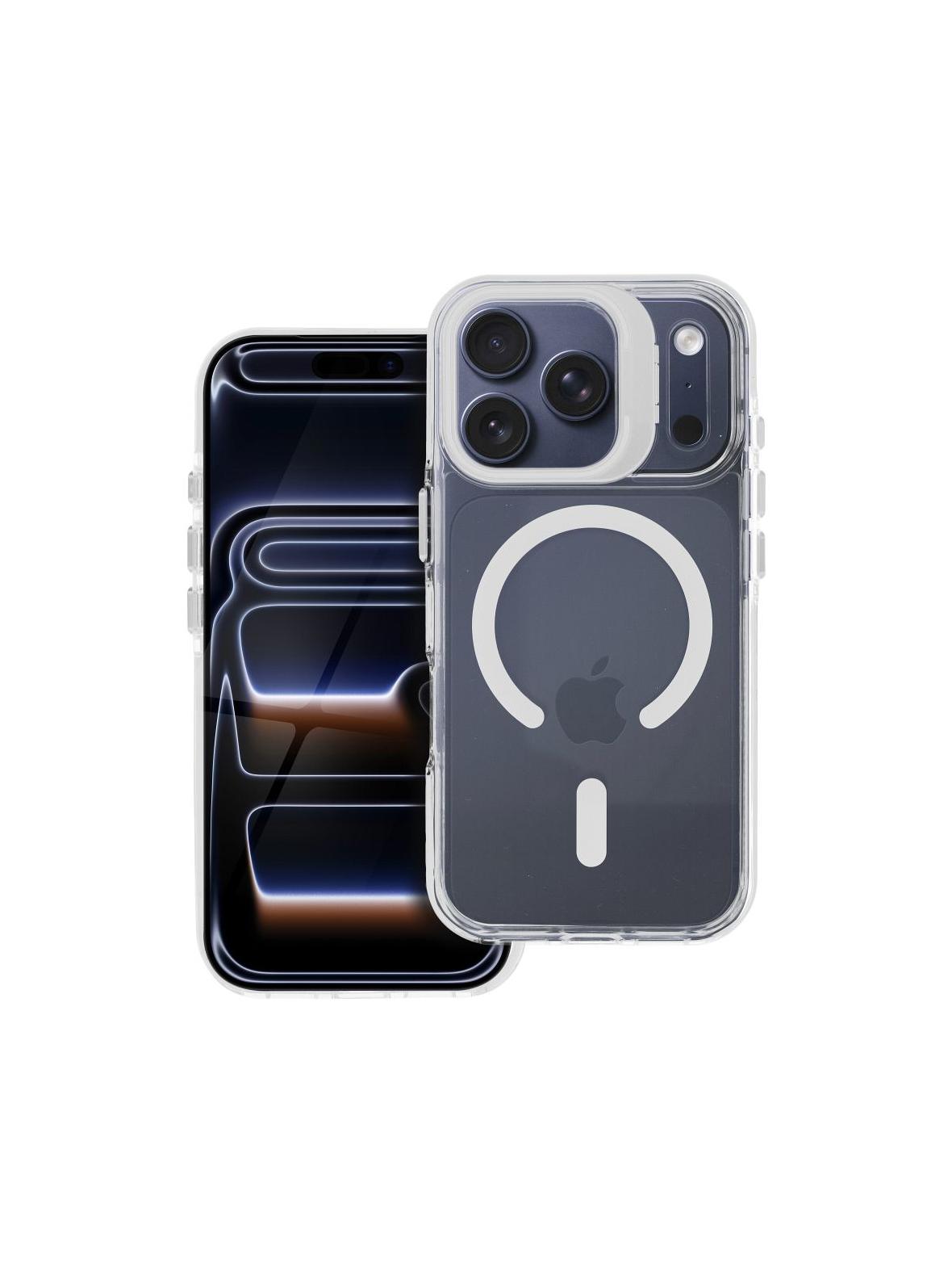 Futerał LENS MAG COVER kompatybilny z MagSafe do IPHONE 16 PRO biały