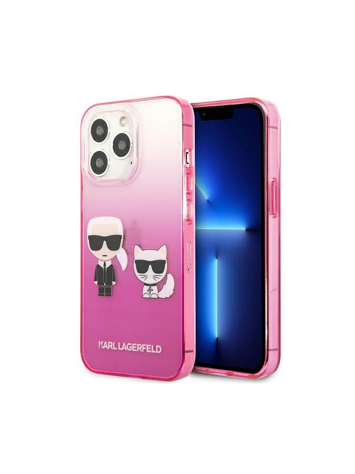 KARL LAGERFELD futerał do IPHONE 13 Pro KLHCP13LTGKCP (K Choupette Centered) różowy