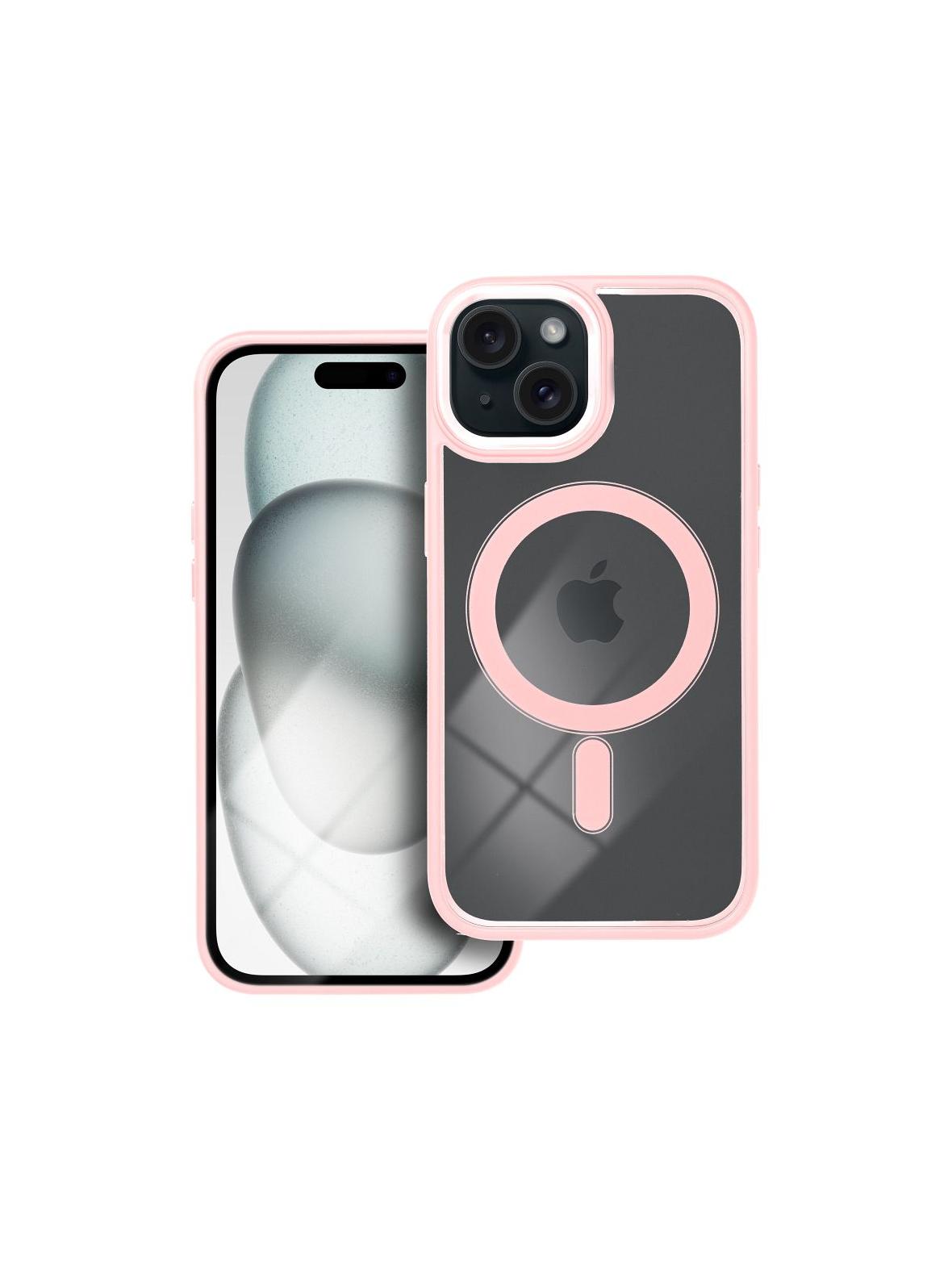 Futerał COLOR EDGE MAG COVER kompatybilny z MagSafe do IPHONE 15 różowy