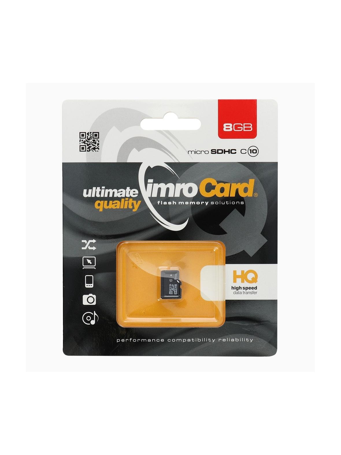 IMRO karta pamięci microSD 8GB 100MB/s class 10 UHS I