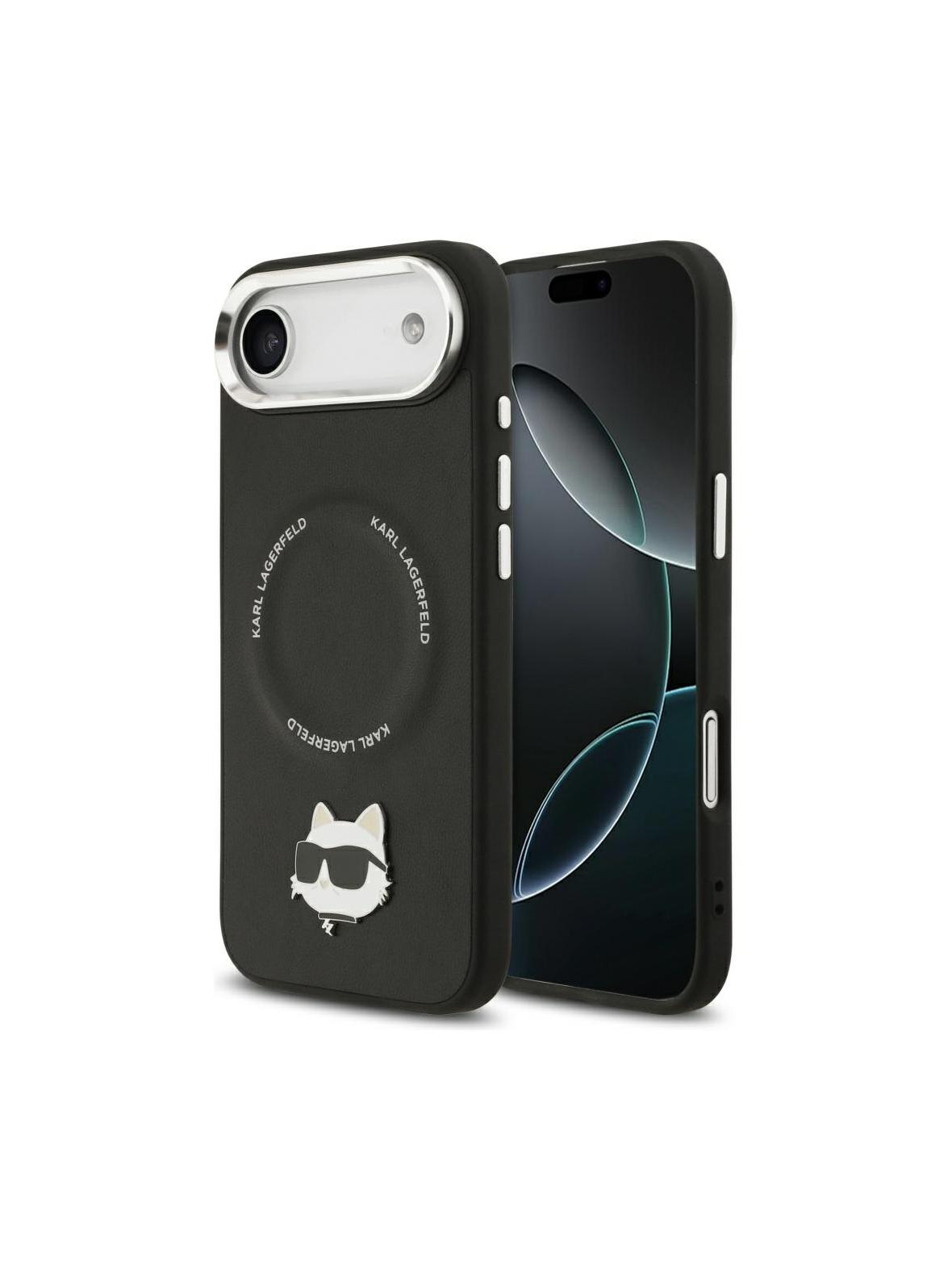 KARL LAGERFELD futerał do IPHONE 17 Air kompatybilny z MagSafe KLHMP17MPSMLRCHK (PU Choupette Pin) czarny