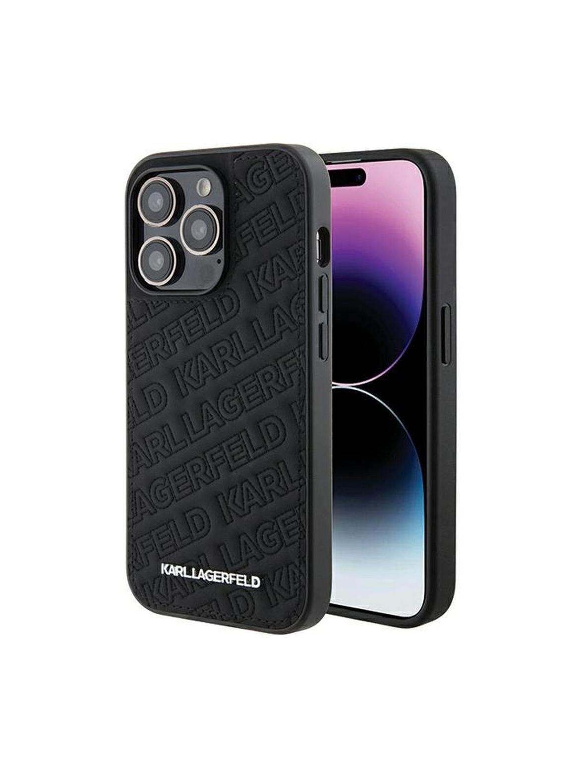 KARL LAGERFELD futerał do IPHONE 15 Pro Max KLHCP15XPQKPMK (Quilted Pattern) czarny