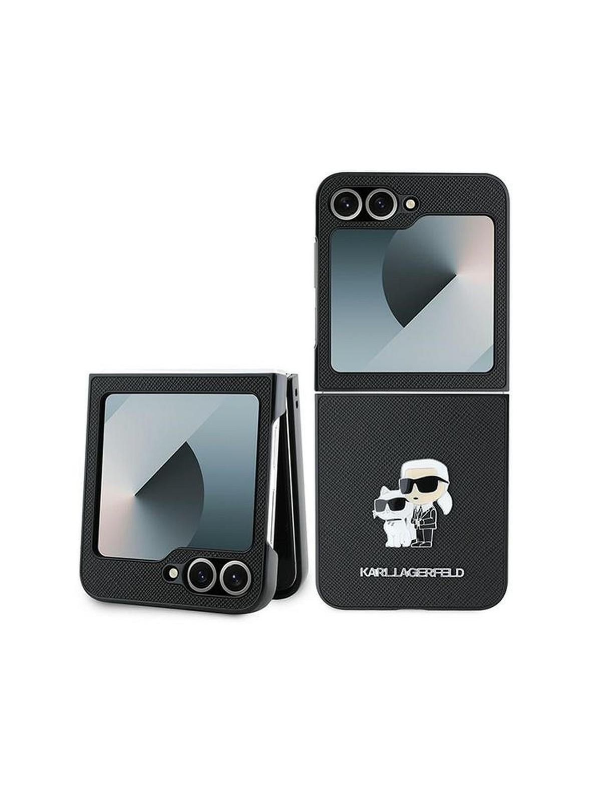 KARL LAGERFELD futerał do SAMSUNG Z Flip 6 KLHCZF6SAPKCNPK (HC Saffiano KC Metal Pin) czarny