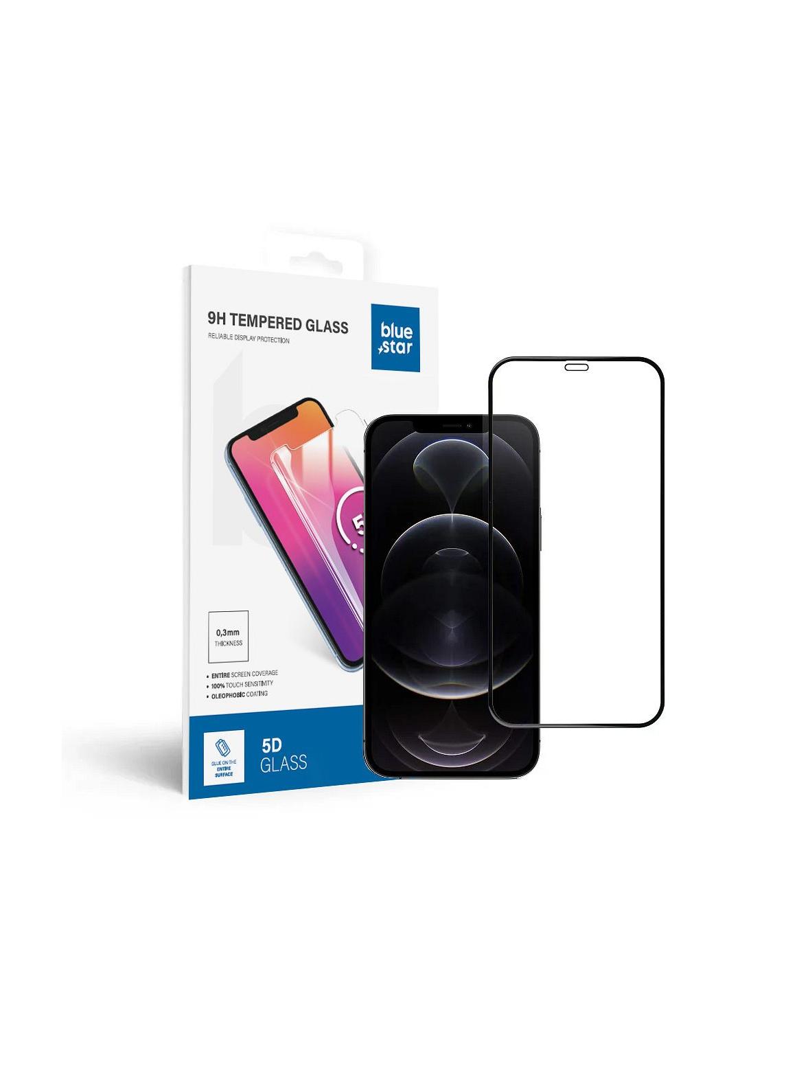 Szkło hartowane do iPhone 12 PRO MAX (full glue) Blue Star 5D czarne